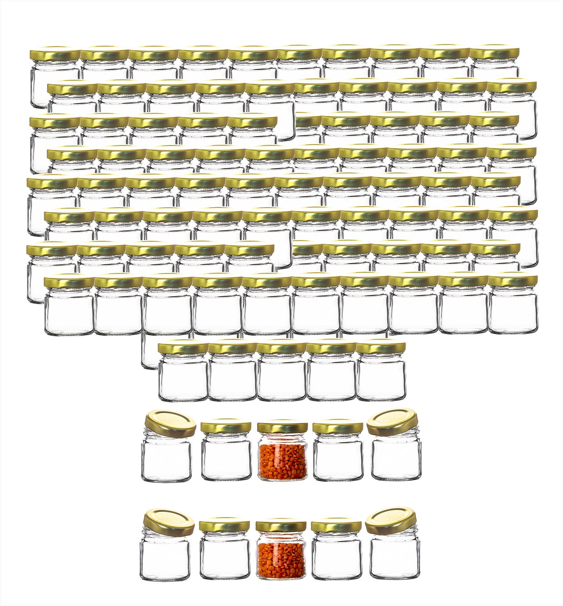 Einmachglas 100x kleine Marmeladengläser 53ml Made in Germany Probiergläser