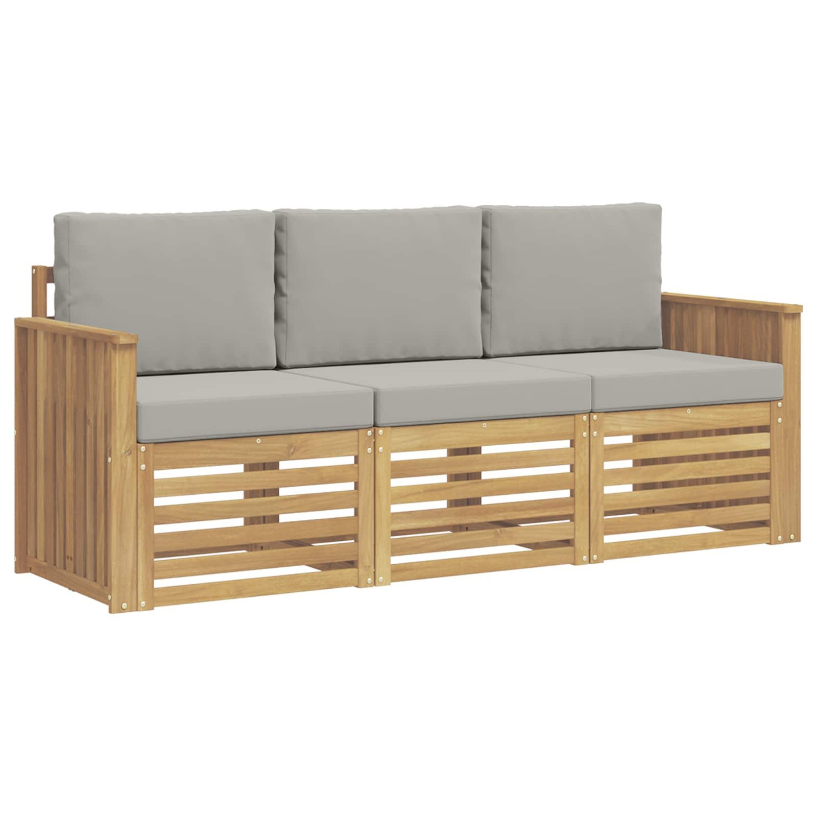 vidaXL Gartensofa Sofagarnituren Massivholz, 3 Teile