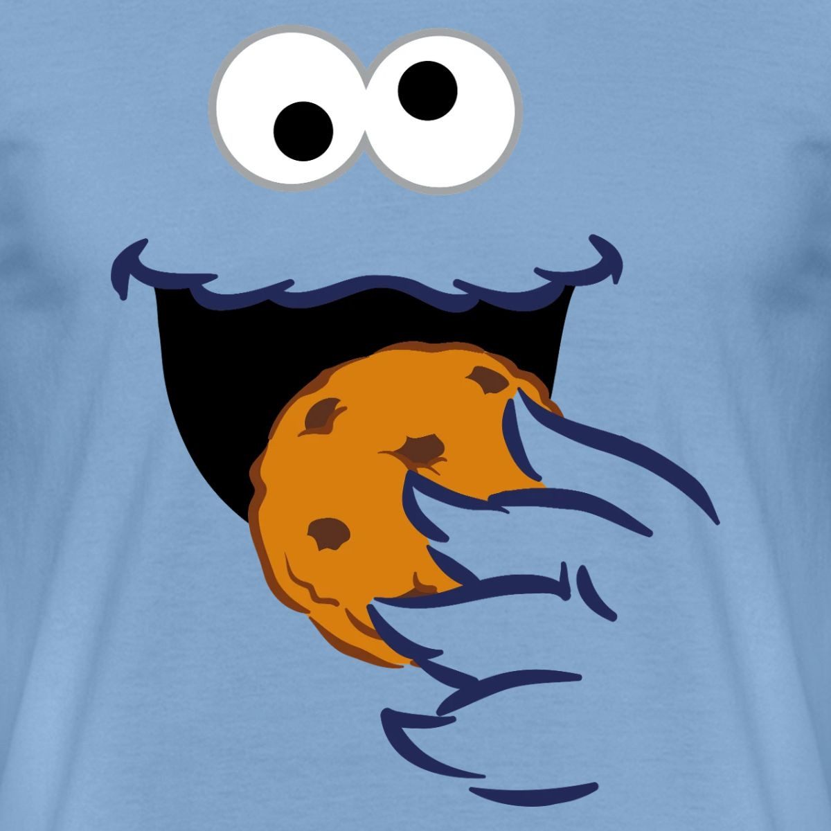 Spreadshirt T-Shirt Sesamstraße Kostüm Krümelmonster Männer T-Shirt (1-tlg)