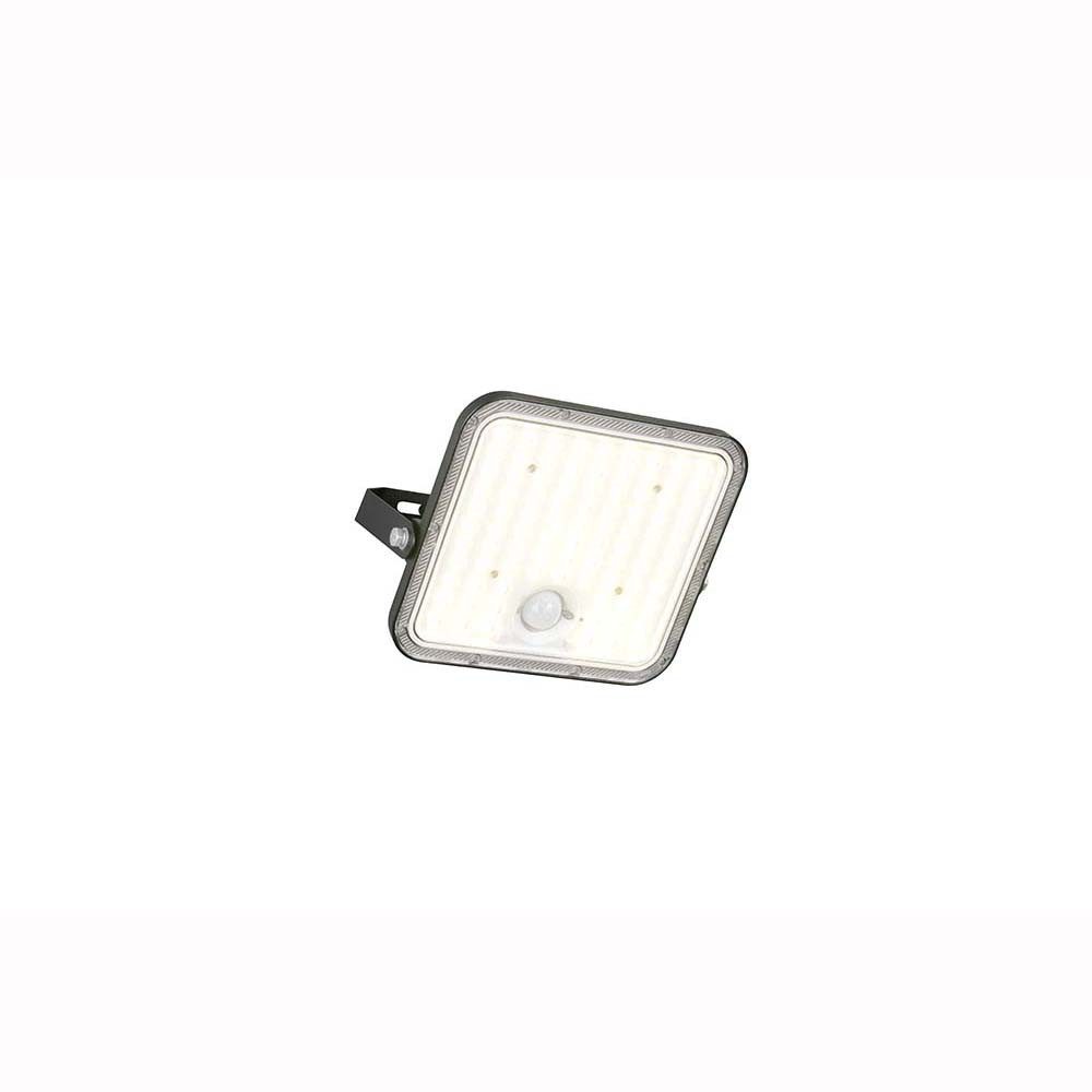Reality Leuchten LED Gartenstrahler, LED-Leuchtmittel fest verbaut, Neutralweiß, Wandstrahler Außenleuchte Fassadenstrahler schwarz LED Sensor Akku