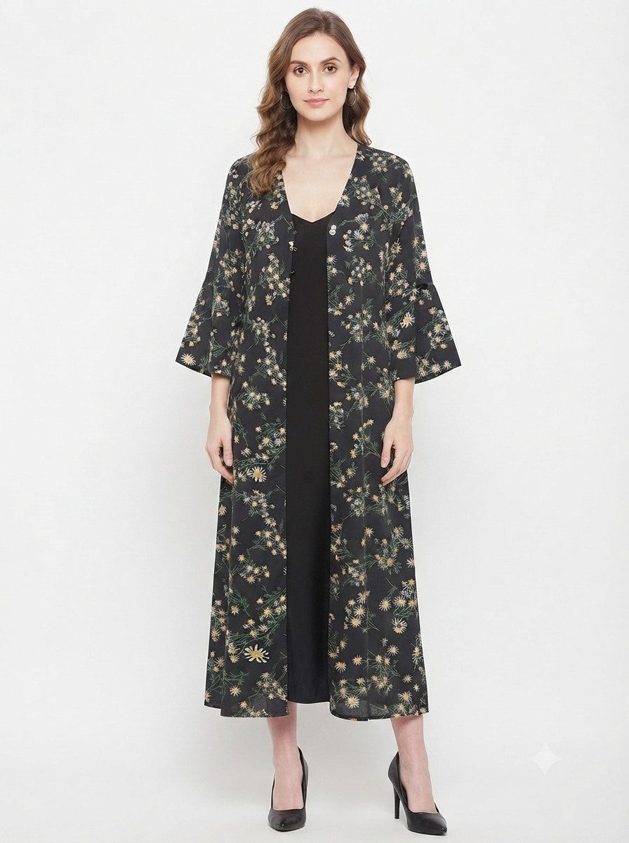 PfauGermany Blusenkimono ShrugAbaya im Kimono-Stil. Einheitsgröße:Länge 140cm.Brustweite 60cm.