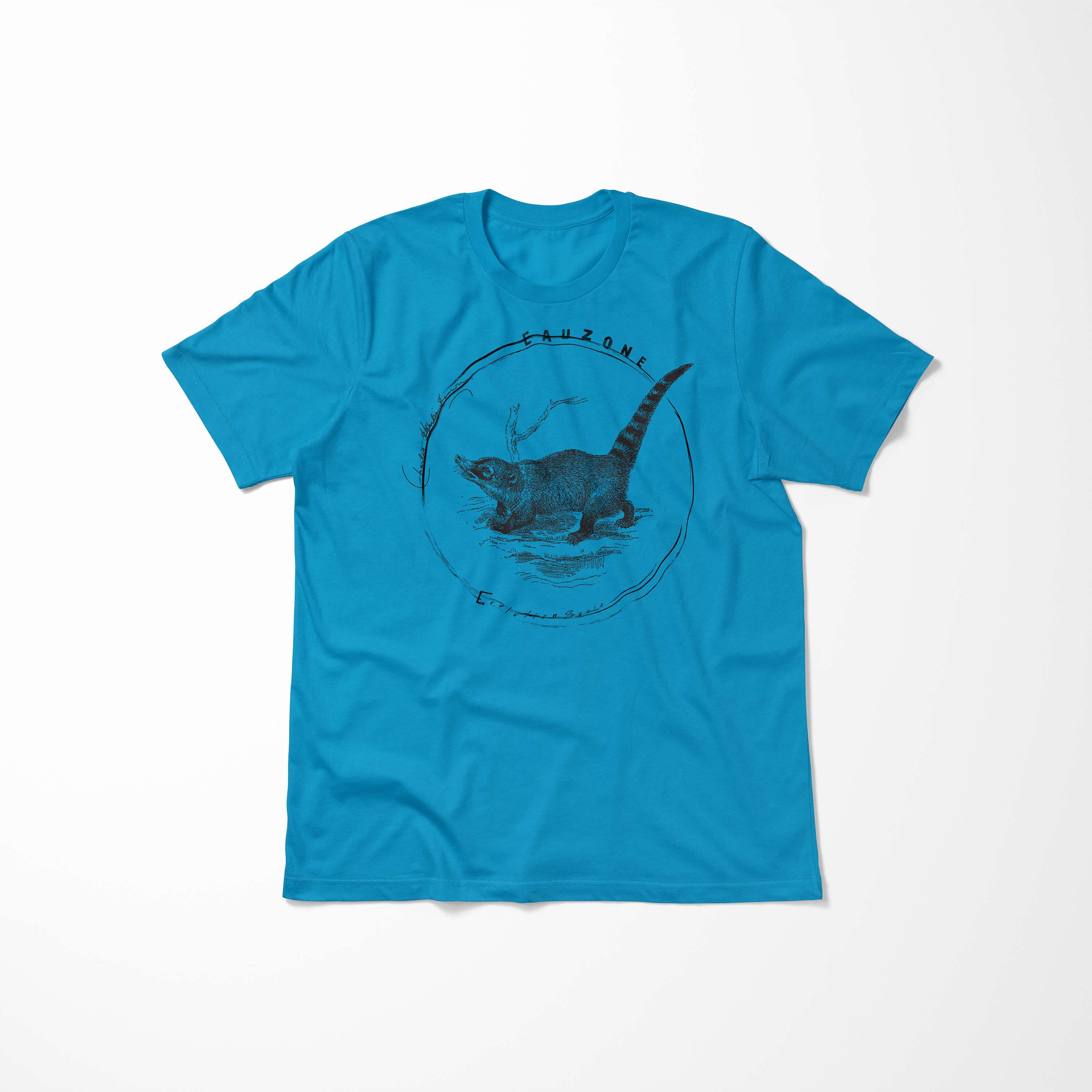 Atoll Art Nasenbär Sinus Herren T-Shirt T-Shirt Evolution