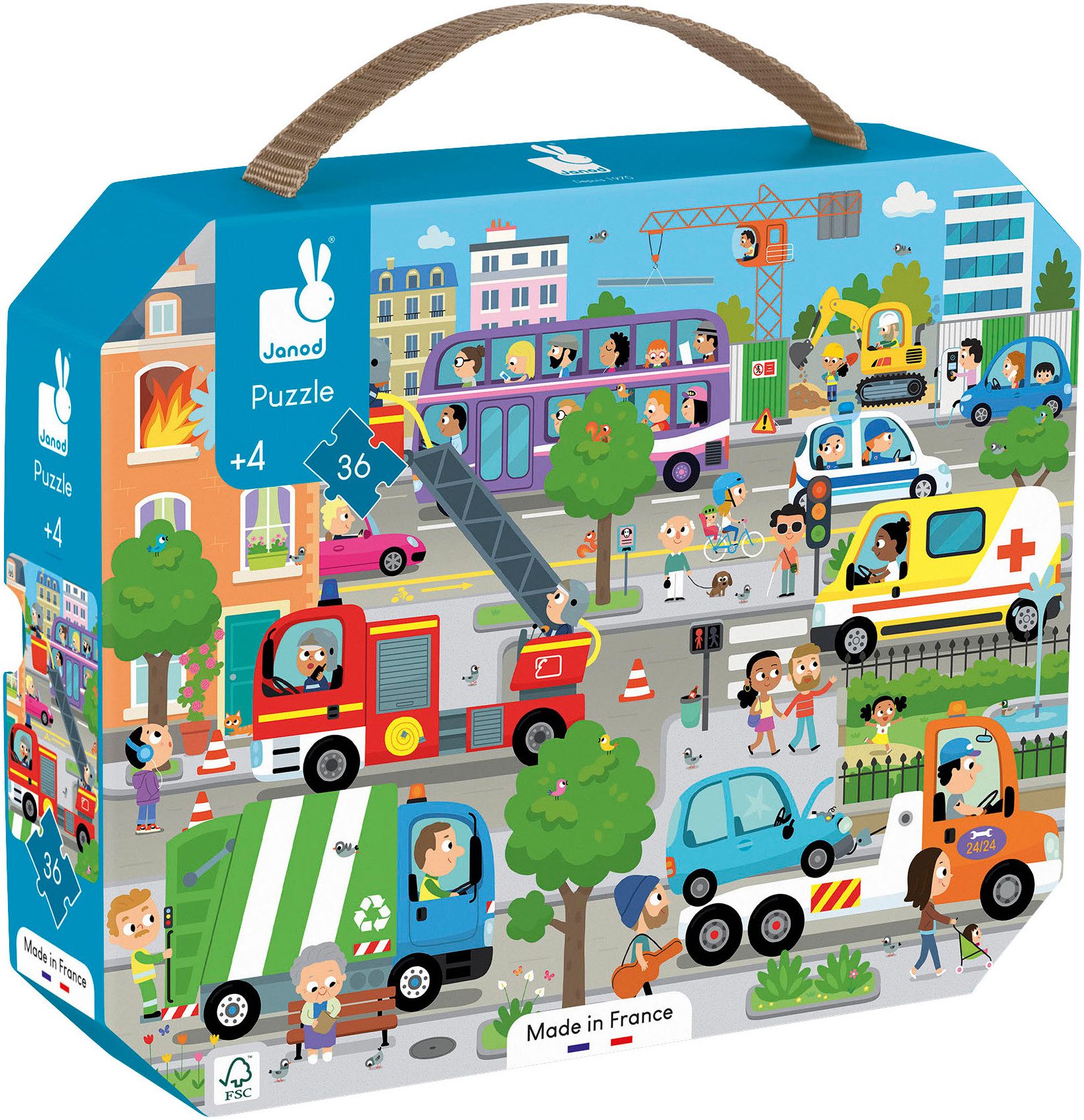 Janod Puzzle City, 36 Puzzleteile, FSC® - schützt Wald günstig online kaufen