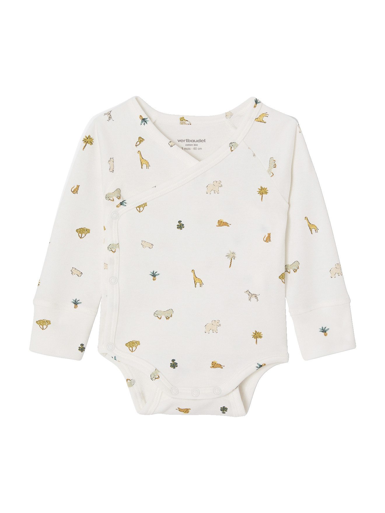 Langarmbody Mitwachsender Baby Body mit Dschungelmotiv