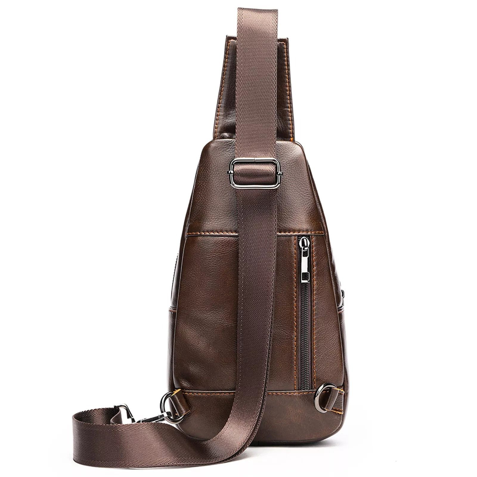 YUBRO-STUDIO Messenger Bag Herren Leder Sling günstig online kaufen