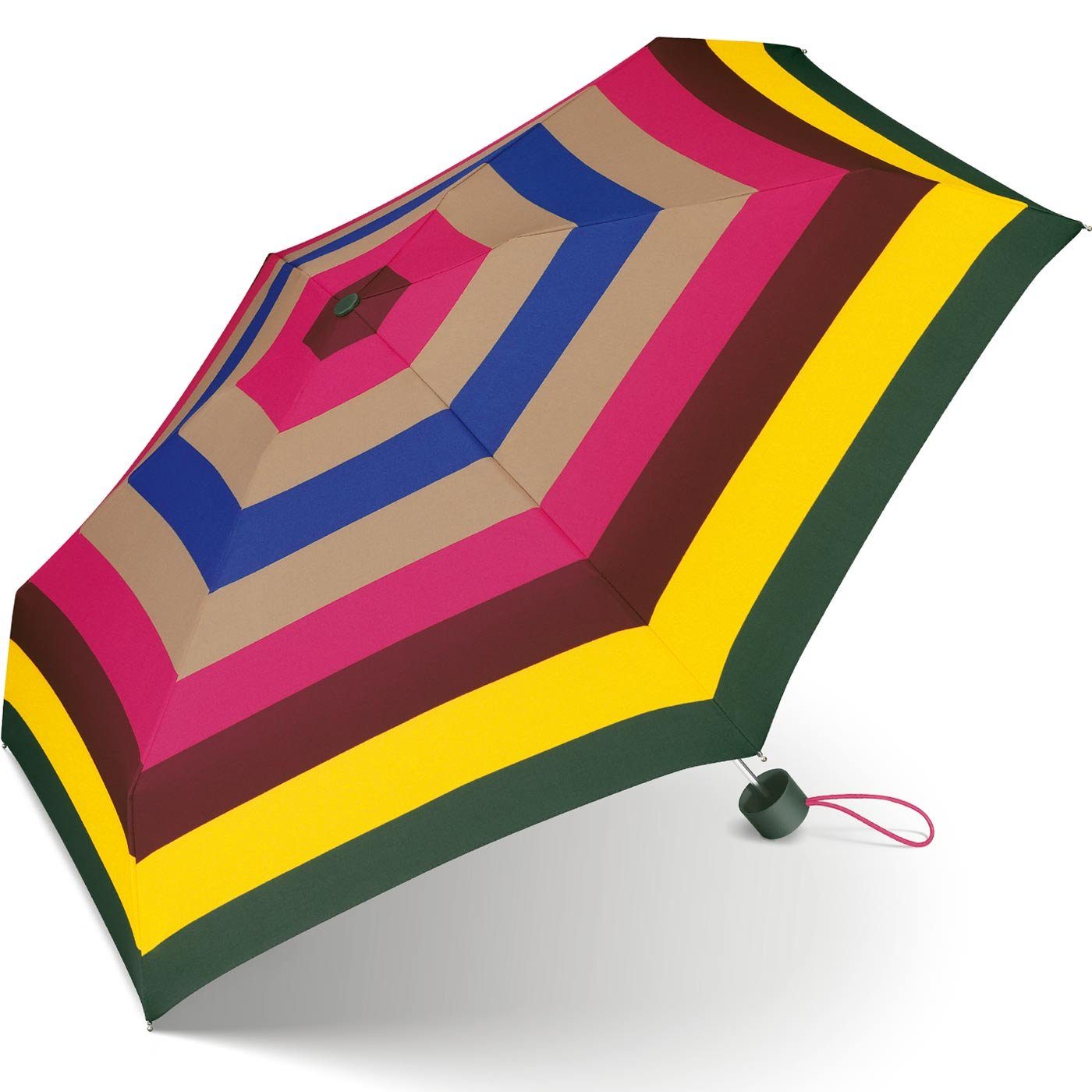 Taschenregenschirm Schirm Esprit als besondere für Spicy kleiner, Stripe Eyecatcher Damen, das handlicher Design -