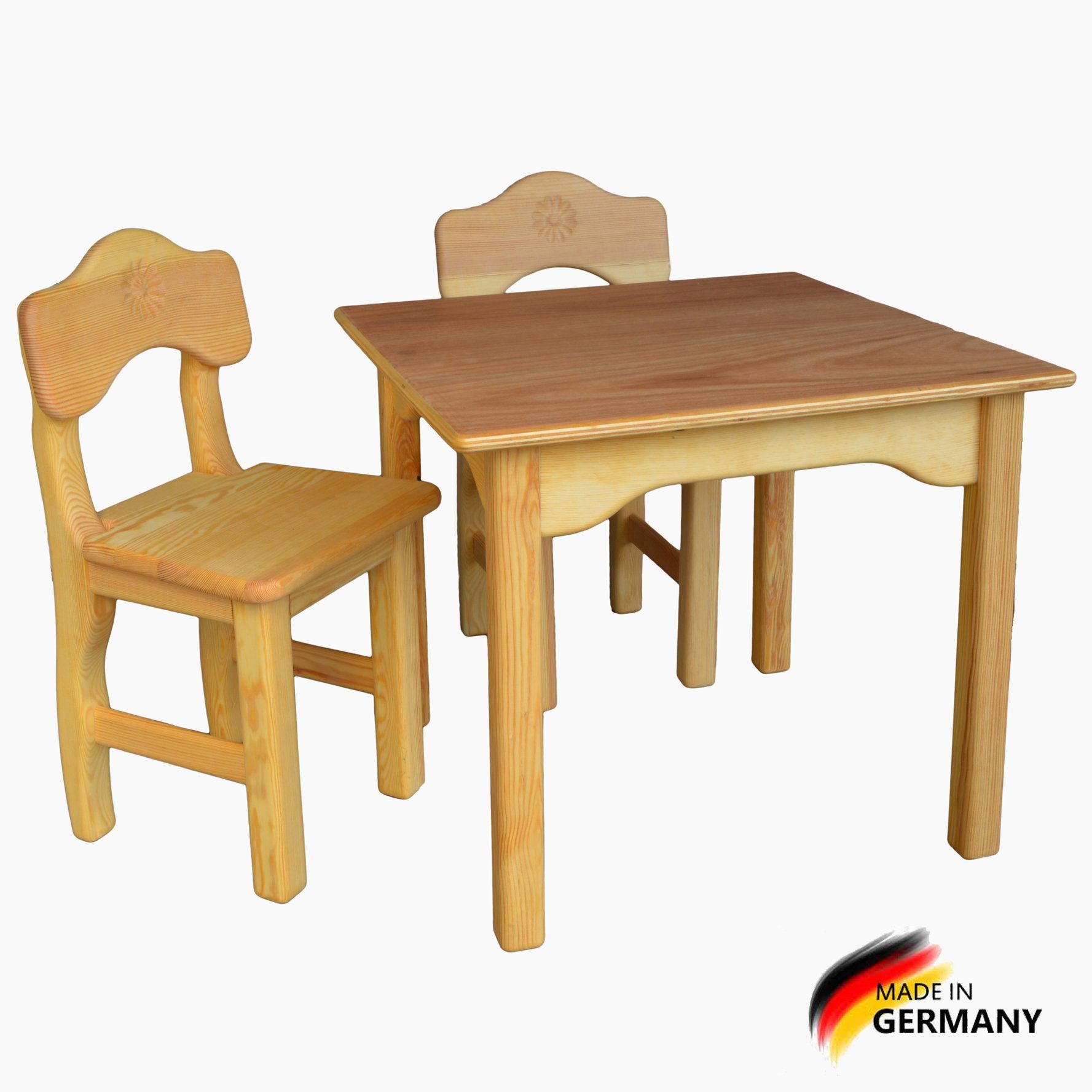 Madera Spielzeuge Kindertisch »Kindertisch klein Set mit 2 Stühlen