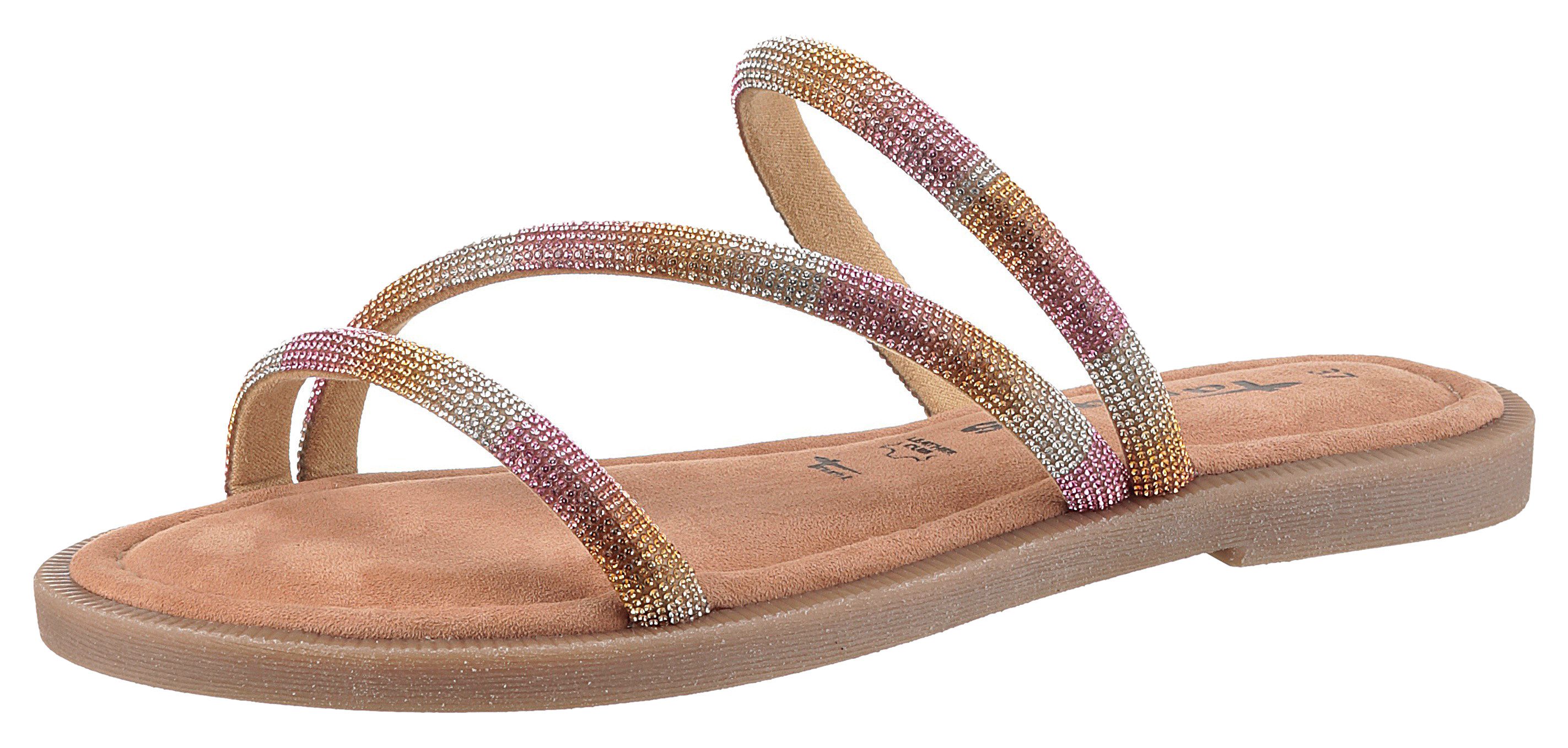 Tamaris Pantolette, Blockabsatz, Sommerschuh, mit funkelnden günstig online kaufen