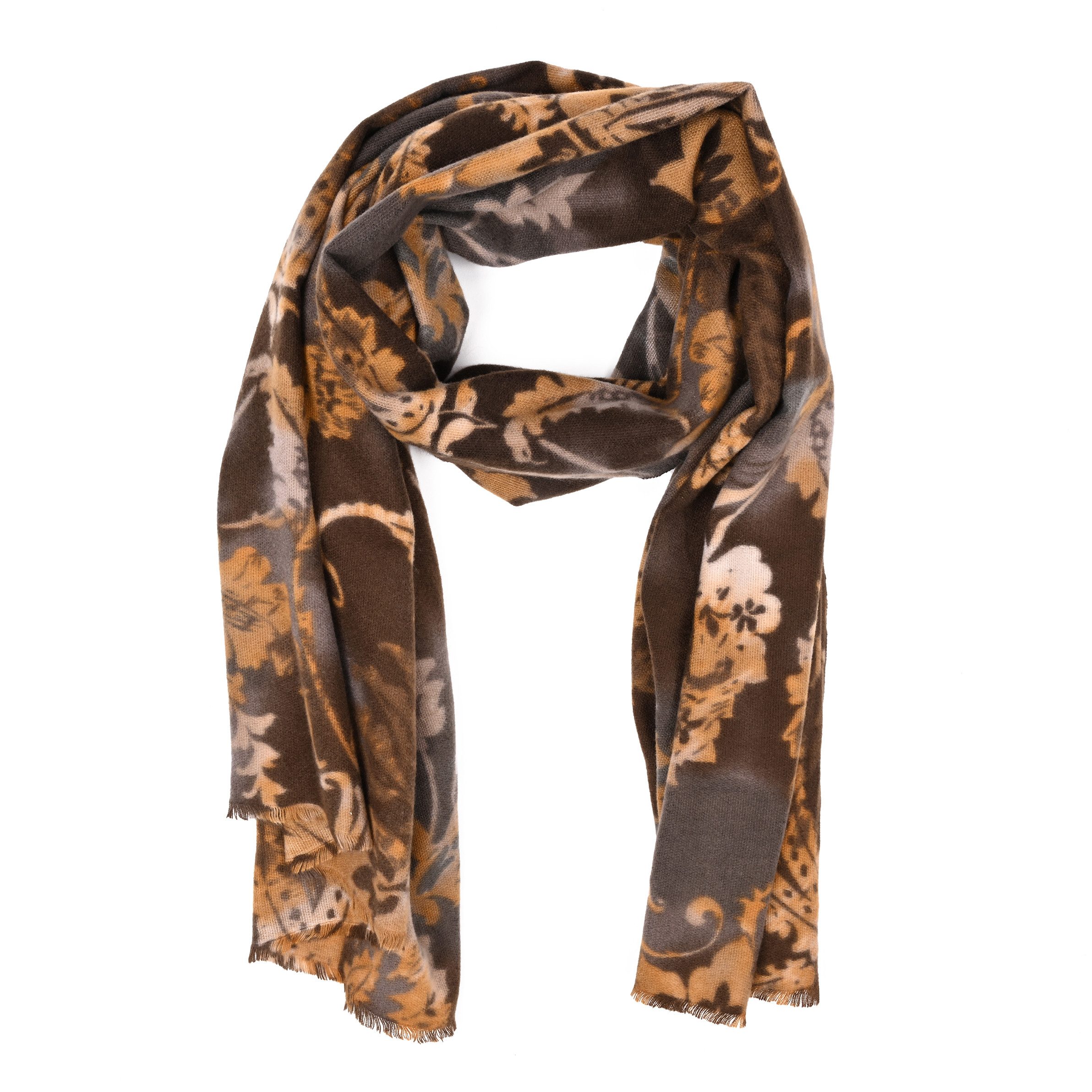 Modeschal Eleganter Viskose-Schal mit floralem Muster