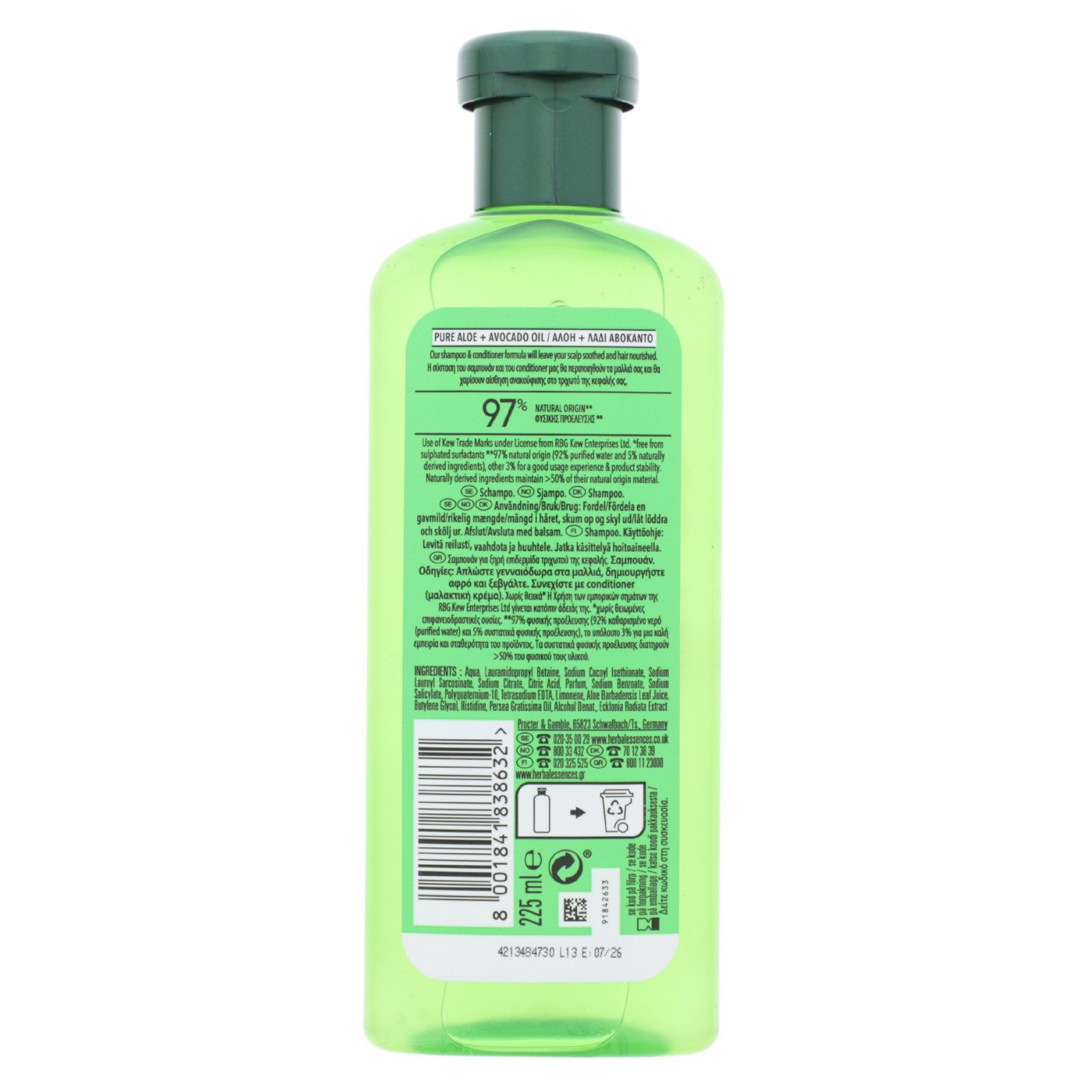 Herbal Essences Haarshampoo 3 x Herbal Essences pure renew Aloe & Avocadoöl Shampoo je 225 ml für