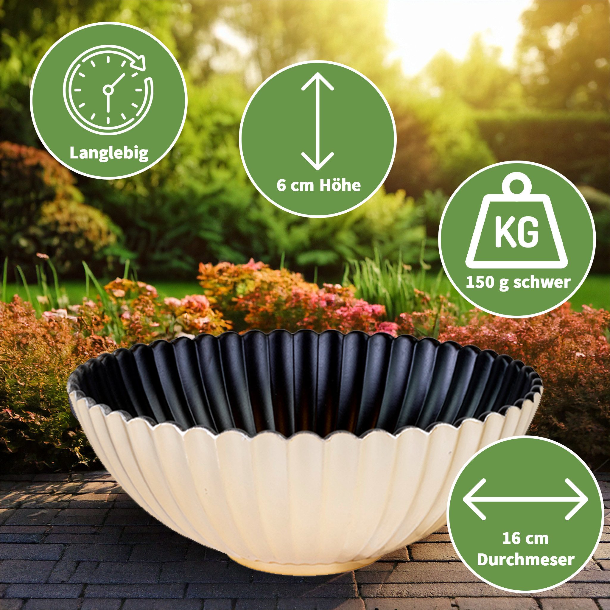 matches21 HOME & HOBBY Blumentopf Runde günstig online kaufen