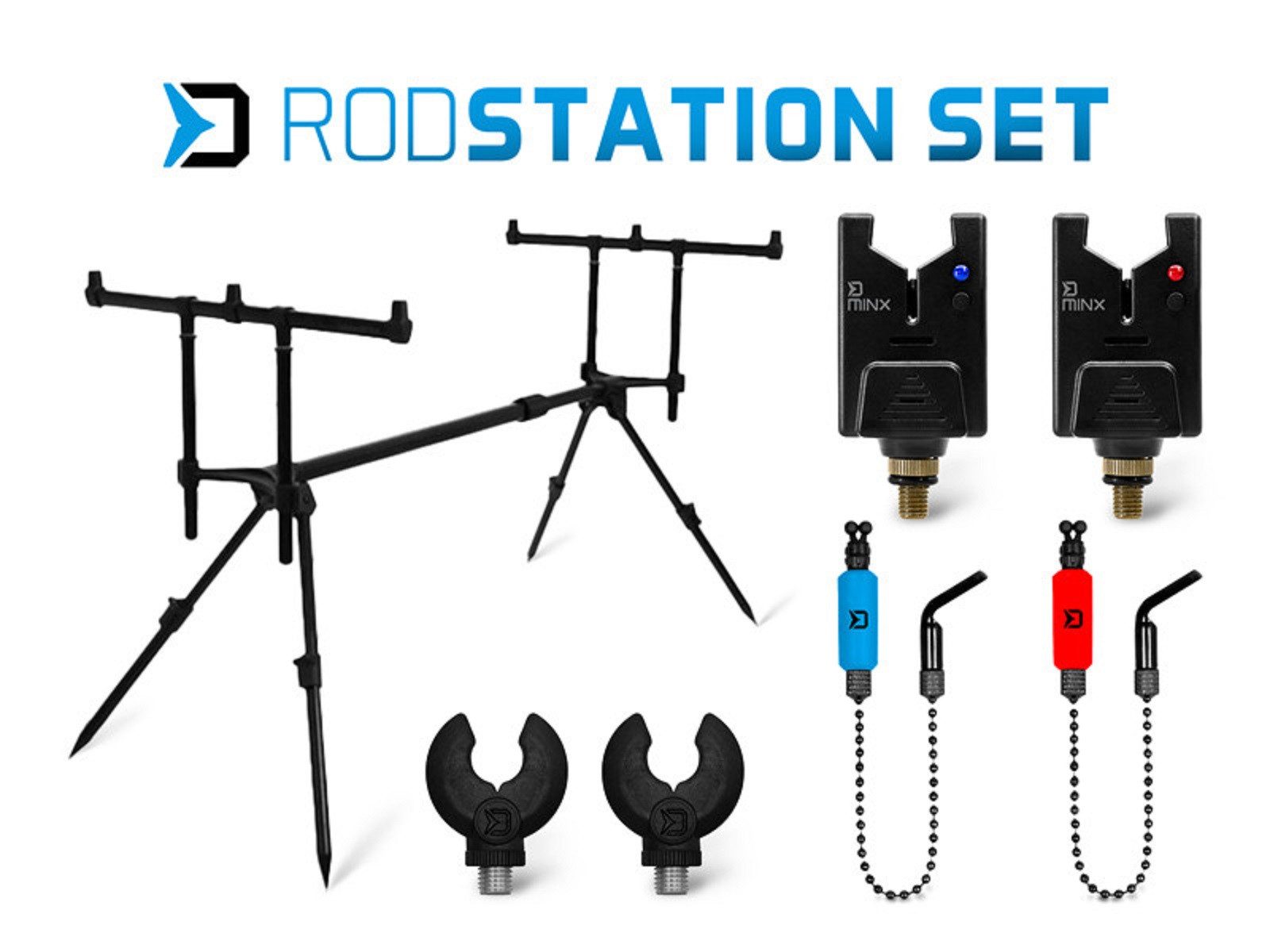 elektronischer Bissanzeiger Delphin RodSTATION Karpfen-Set RodPod Bissanzeiger Swinger