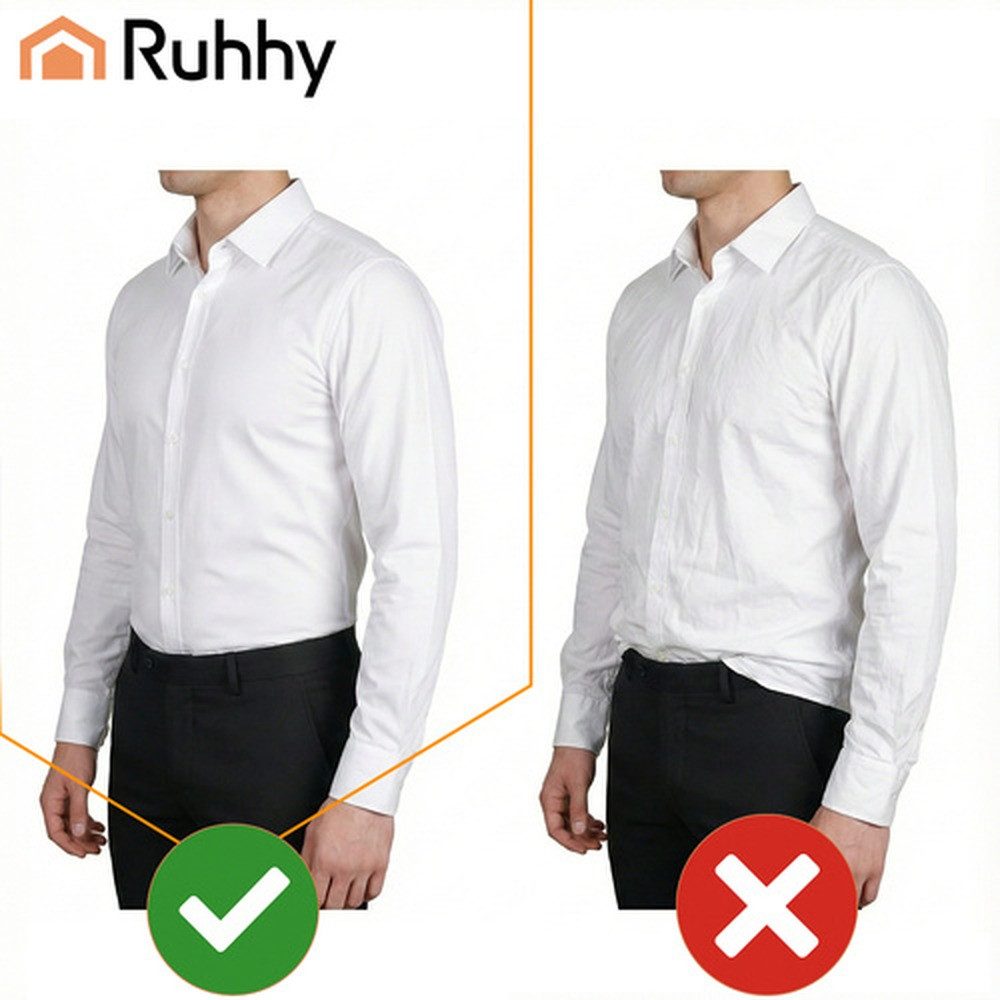 Ruhhy Hosenträger Hemdhalter Hemdenhosenträger (Spar-Set, 1-St., verstellbar) Flexible Anpassung an Körpergröße, Hemdlänge und Oberschenkelumfang
