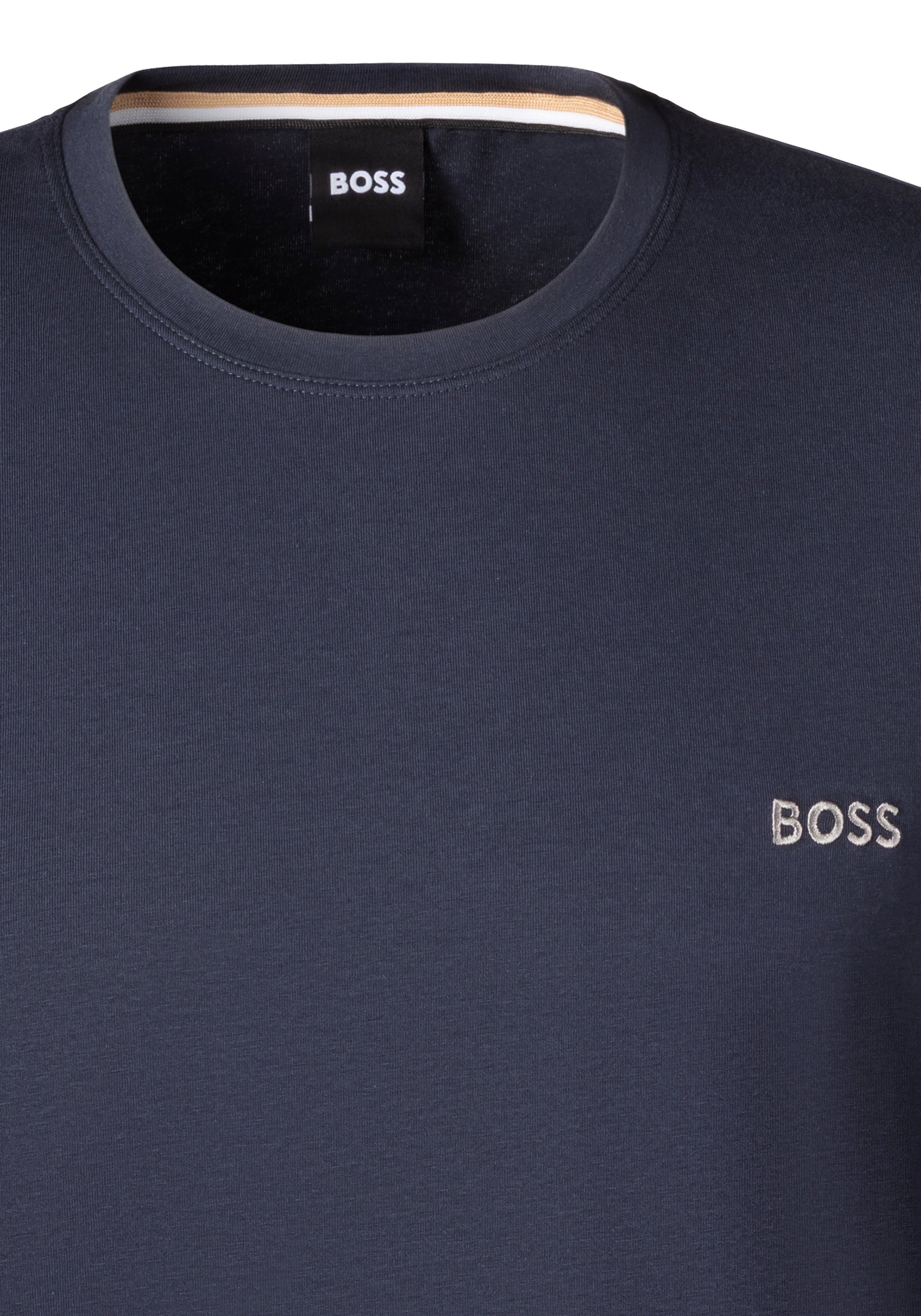 BOSS T-Shirt mit Brustlogo navy