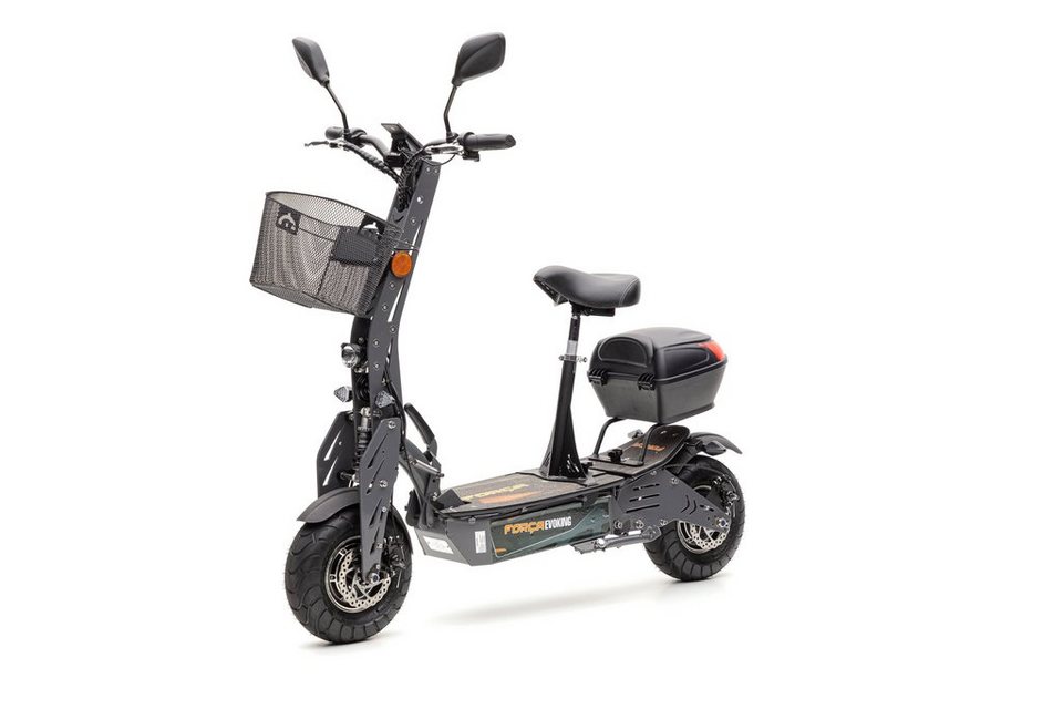 Forca E-Scooter Evoking IV EEC 45 km/h 2000W LI20AH BlackBull Dual-Antrieb,  45,00 km/h, (Set, Evoking IV 2000W 45 km/h 20ah Lithium), Straßenzulassung  vorhanden