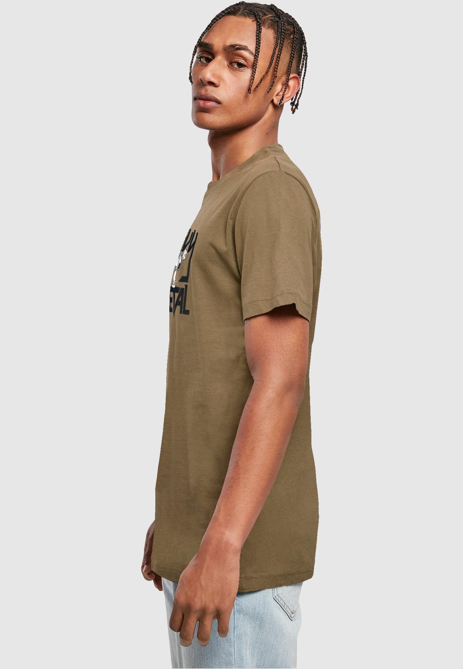 olive Metal Peanuts T-Shirt Heavy Round Merchcode (1-tlg) - Neck T-Shirt Herren