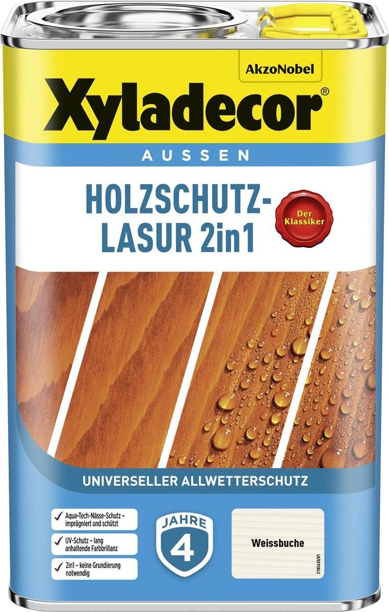 Xyladecor  Holzschutzlasur Holzschutzlasur Weißbuche 4 l Außen Imprägnierung Holzschutzmittel