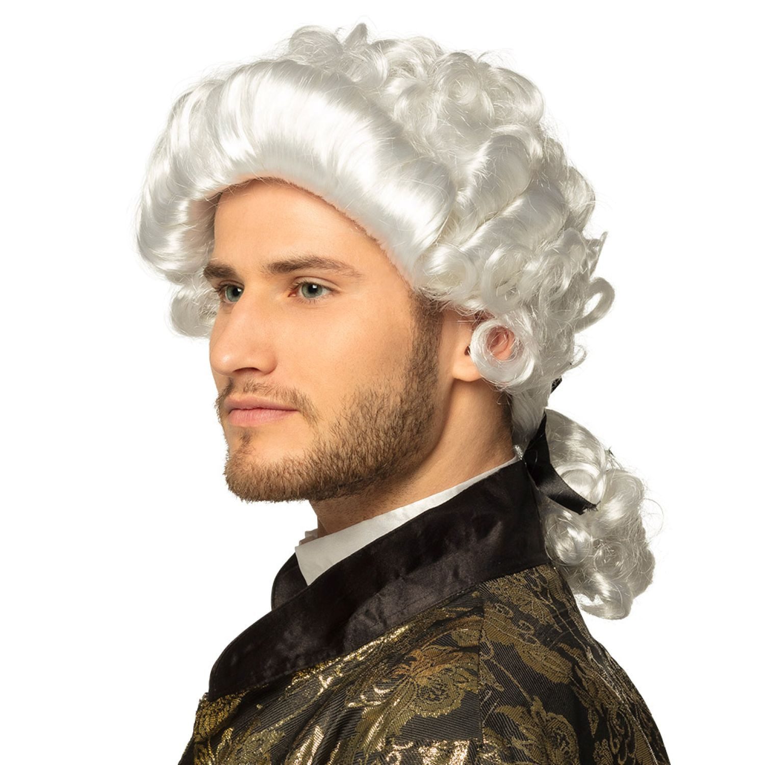 Boland Kostüm-Perücke Perücke Barock für Herren, Weiß
