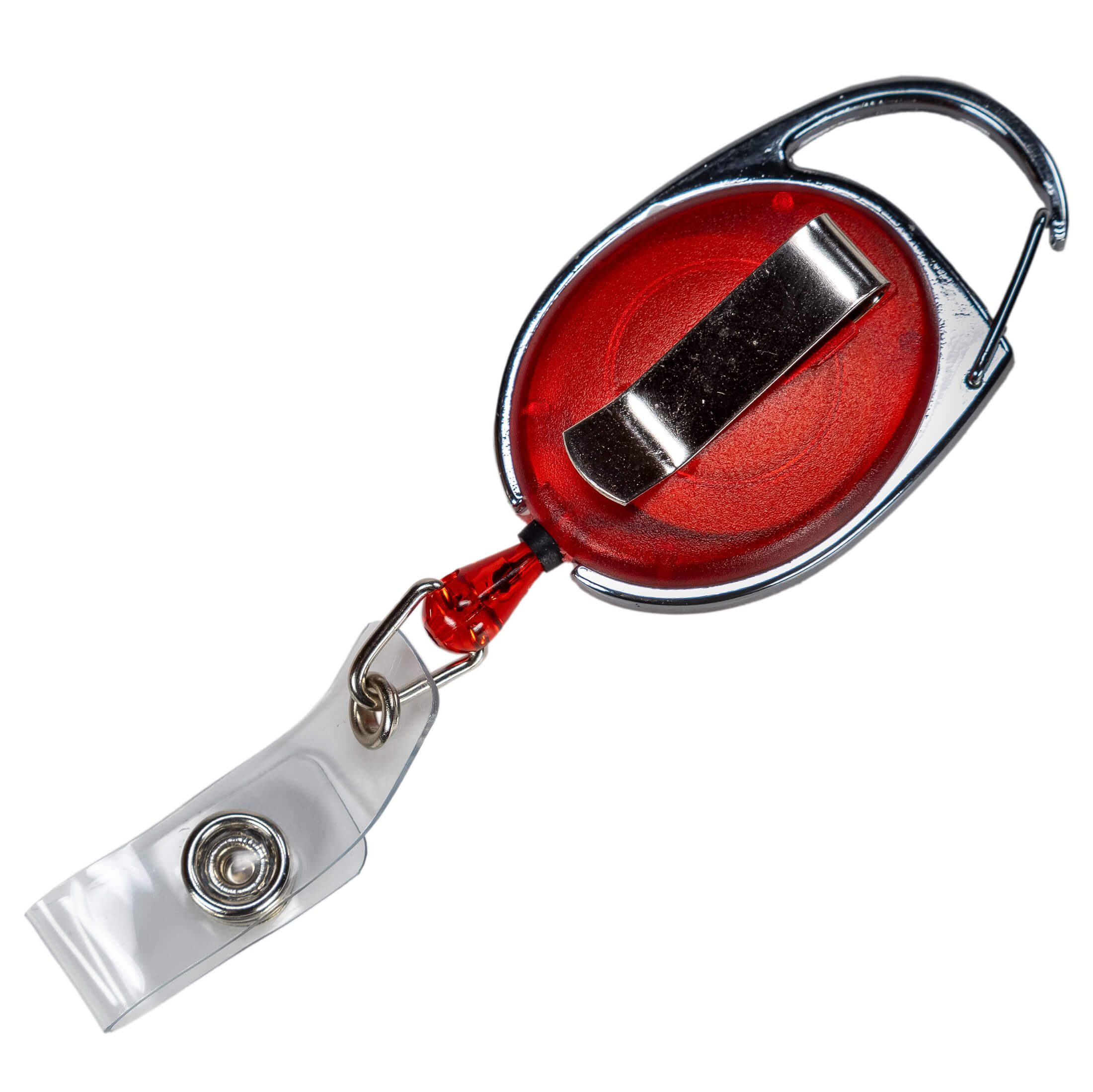 SBS Schlößer Baustoffe Schlüsselanhänger Set 4er Set Skipasshalter Ausweishalter rot Gürtelclip Schnurlänge 70cm (4-tlg) – Bild 3 von 4