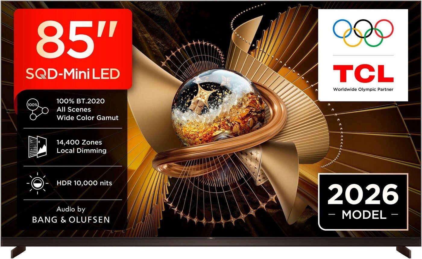 TCL TCL X11L 85X11L LCD-LED Fernseher (85 Zoll, 4K Ultra HD, Smart-TV, SQD-Mini LED, TSR AiPQ Prozessor, Audio by Bang & Olufsen)