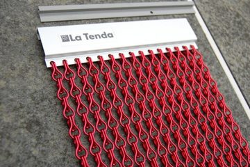 La Tenda Insektenschutz-Vorhang La Tenda ALUSAX 7 XL Kettenvorhang rot, 120 x 230 cm, Aluminium - Länge und Breite individuell kürzbar