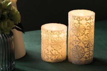 Pauleen LED Dekolicht LED-Kerze, Wachskerze Little Lilac Candle, 2er Set, Warmweiß