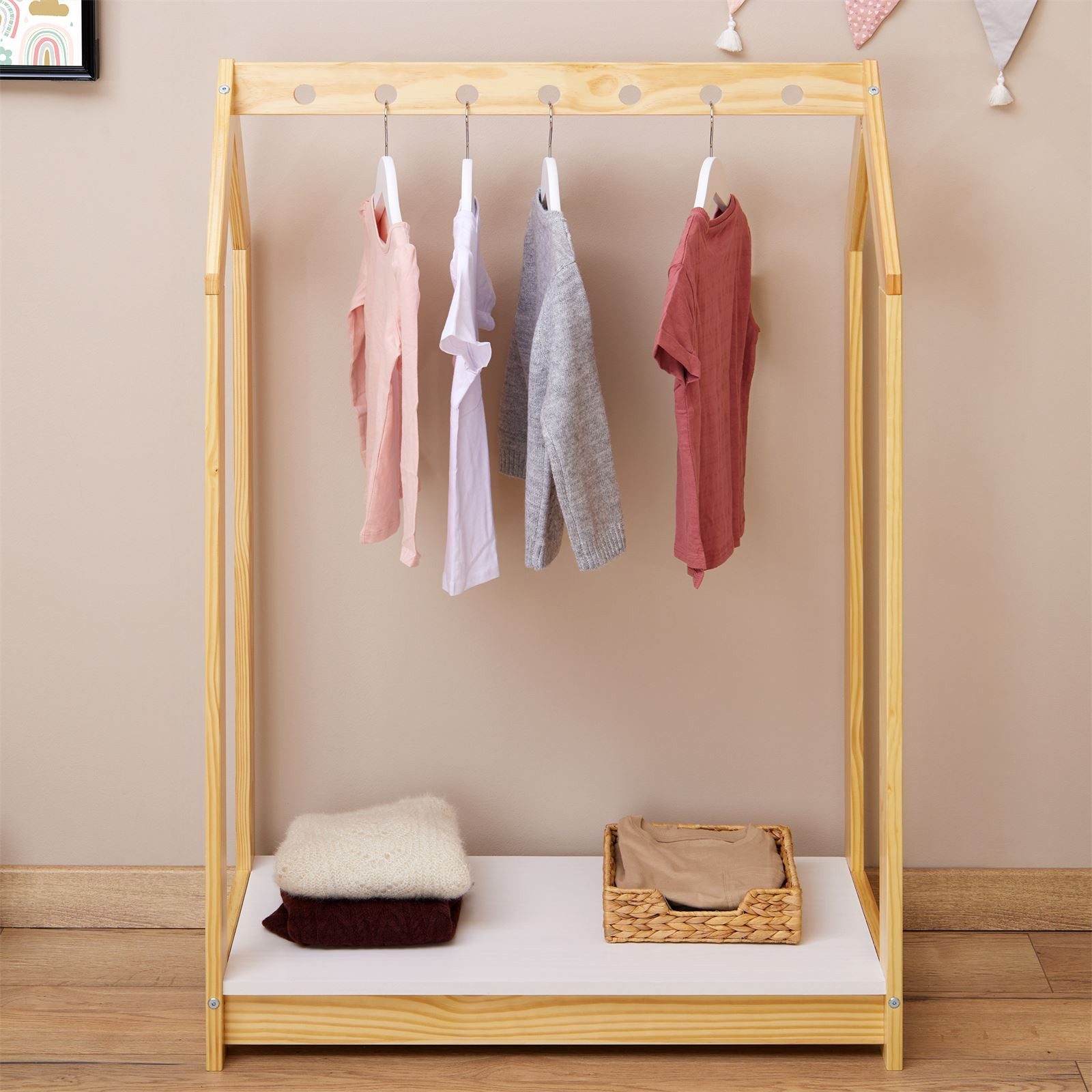 IDIMEX Kinderkleiderschrank SALLY Kinderkleiderständer kinderzimmer Gardero günstig online kaufen