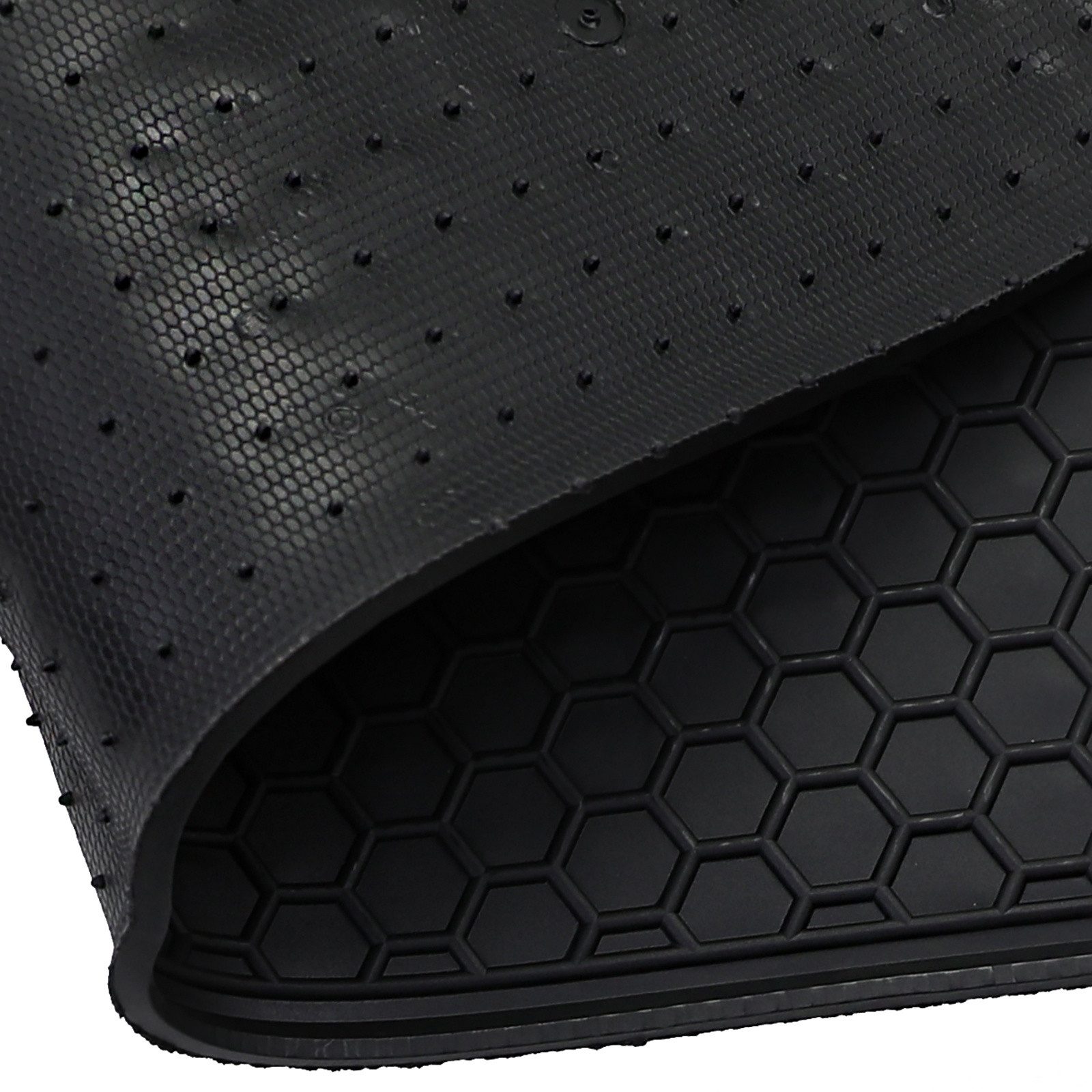 Tenzo-R Passform-Fußmatten Auto Gummi Fußmatten Schwarz Premium Set passend für 5er BMW G30 G31 a