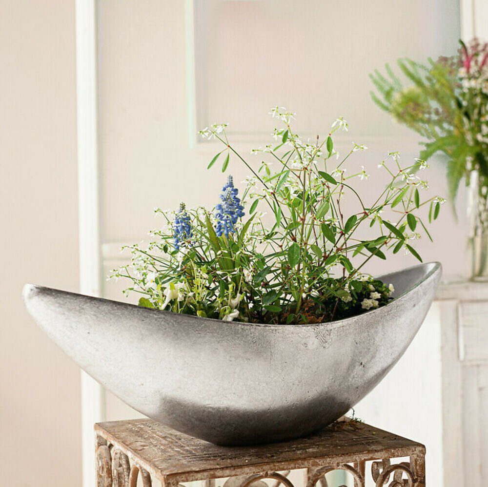 Home-trends24.de Pflanzschale Pflanzschale Pflanzgefäss Pflanzer Silber günstig online kaufen