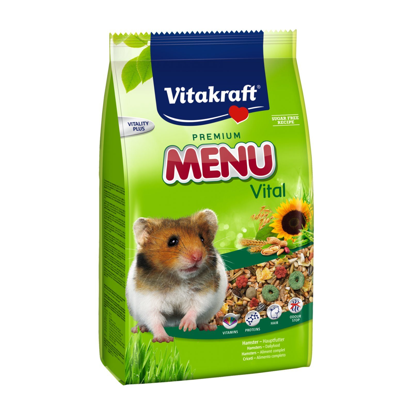 Vitakraft Premium Menü Vital für Hamster, 1kg, Hauptfutter für: Hamster