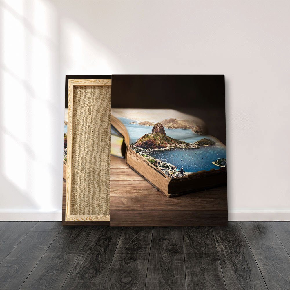 von ohne Buch Rahmen Wandbild DOTCOMCANVAS® Leinwandbild,