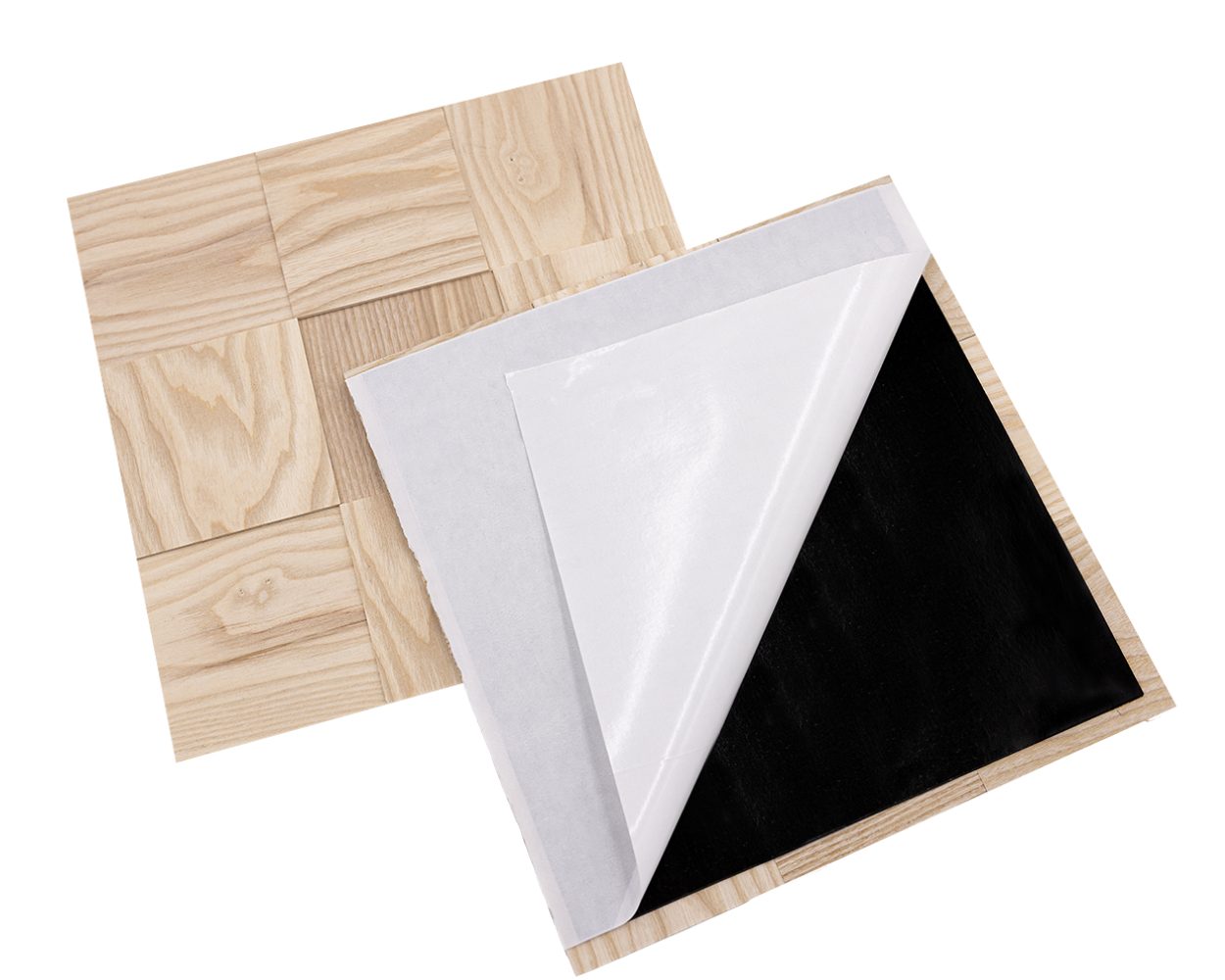 wodewa GmbH 3D Wandpaneel Vollholz - Serie 100 -, BxL: 10x10 cm, 0,01 qm, (Matte, 9-tlg., 0,09 m) 3D-Optik, Selbstklebend