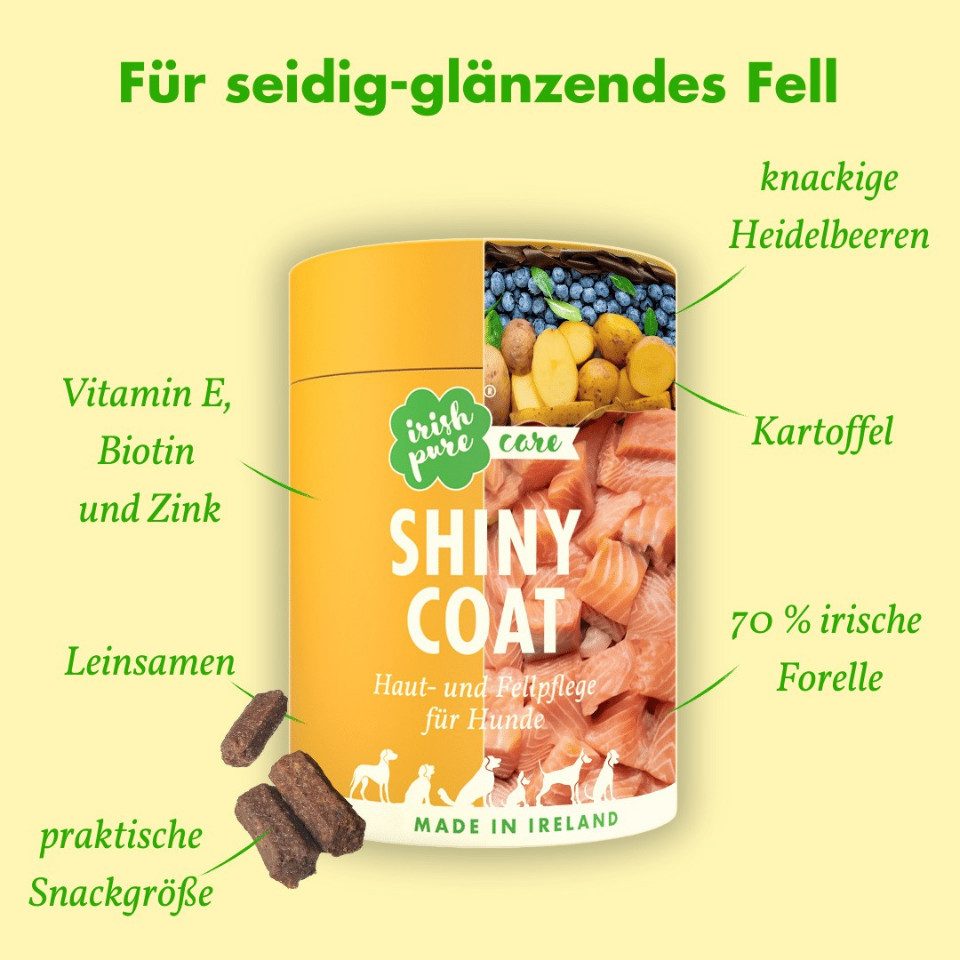 Irish Pure Irish Pure Nahrungsergänzungsmittel 300g - Magen/Darm, Gelenke & Fell Shiny Coat, Ergänzungsfuttermittel für: Hunde