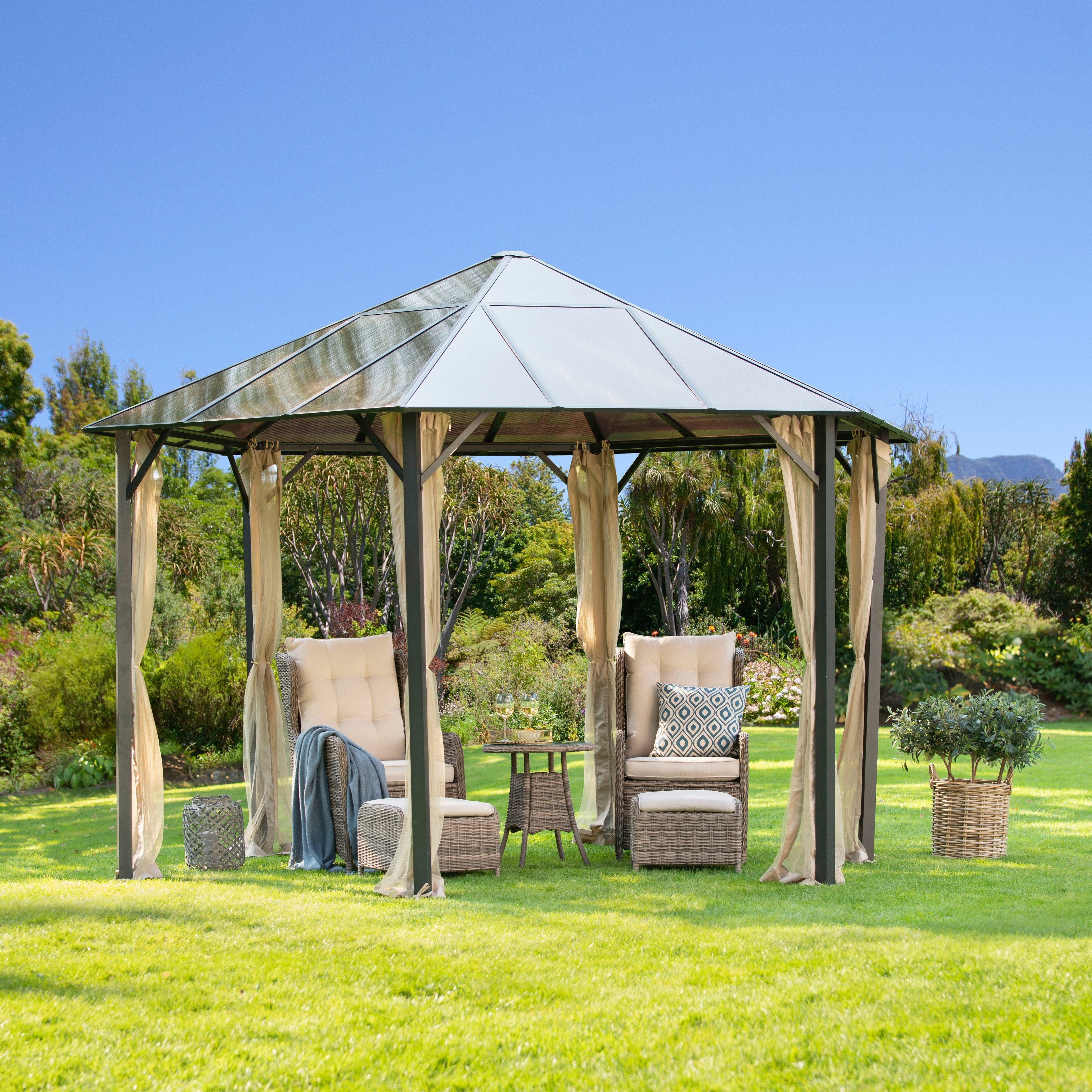 KONIFERA Pavillon »Costa Brava«, BxT 350x350 cm, Aluminium, ohne