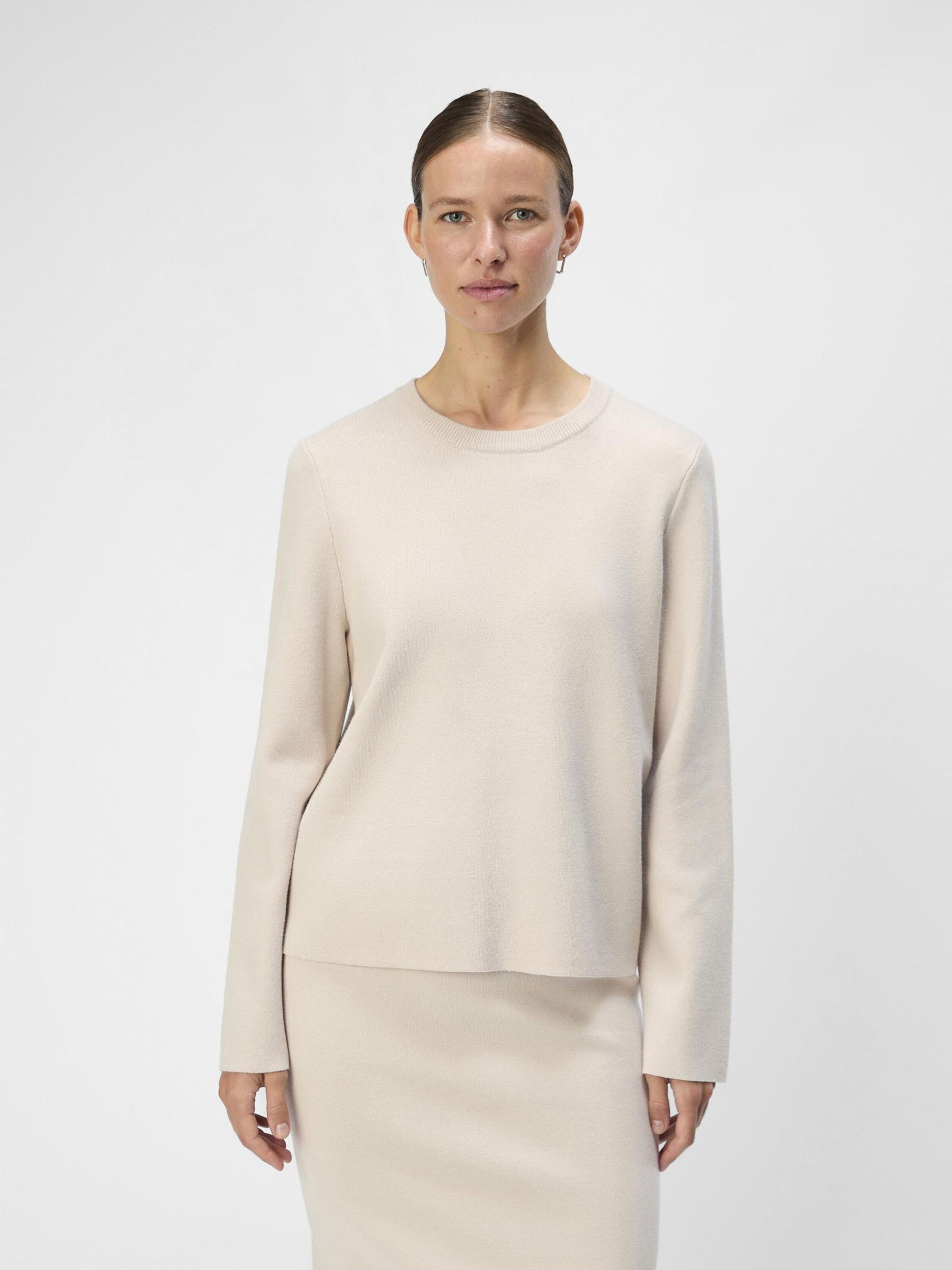 Object Rundhalspullover OBJREYNARD (1-tlg) Plain/ohne Details günstig online kaufen