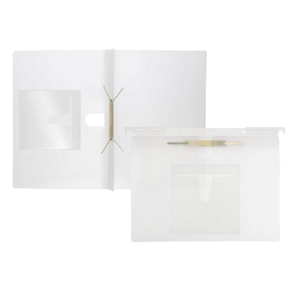 FOLDERSYS Papierkorb Foldersys PP-Hängehefter A4 U-Clip + Doppelheftzunge farblos