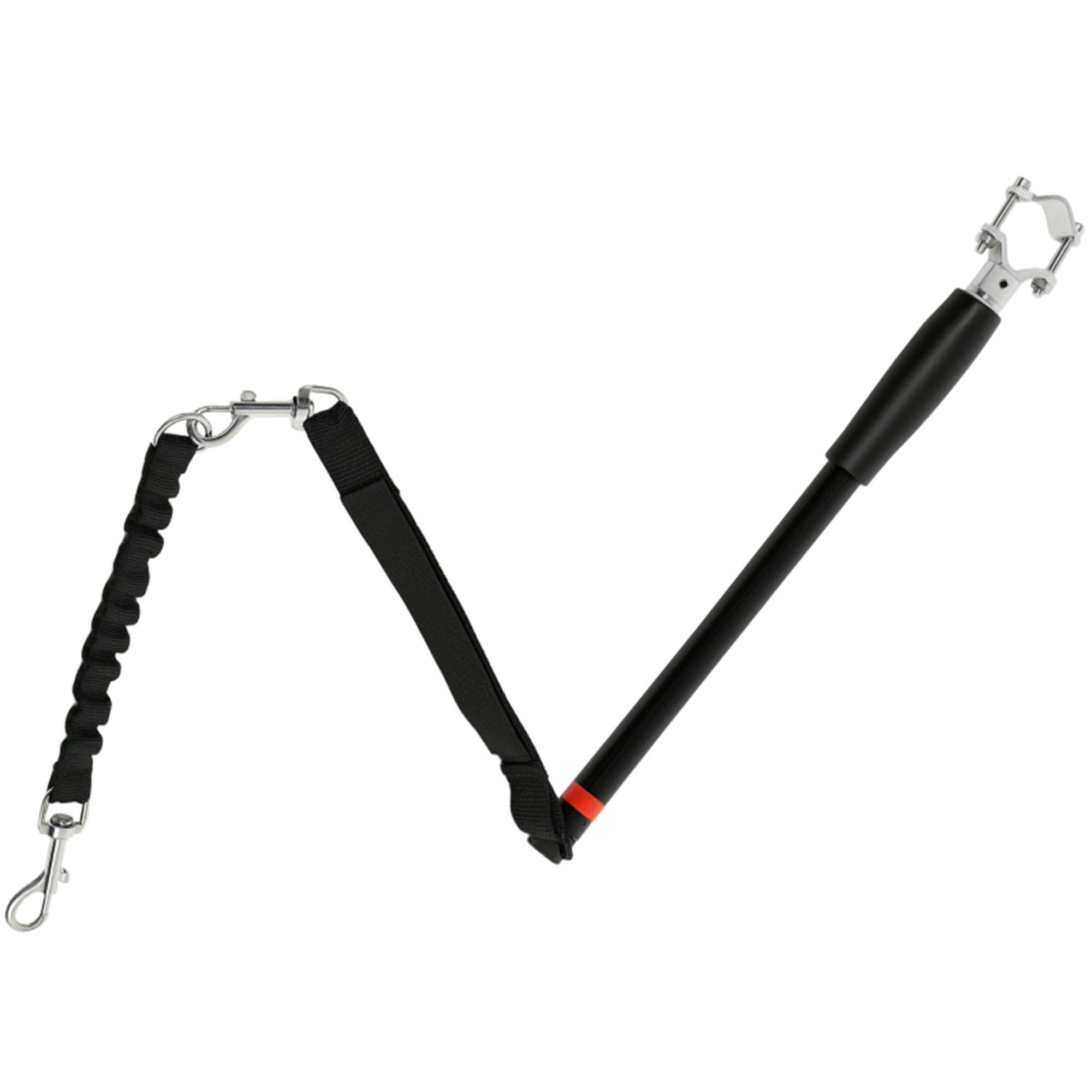 MC Star Hundeleine fürs Fahrrad, elastisches Seil, Stahlrohr, 124 cm, Schwarz