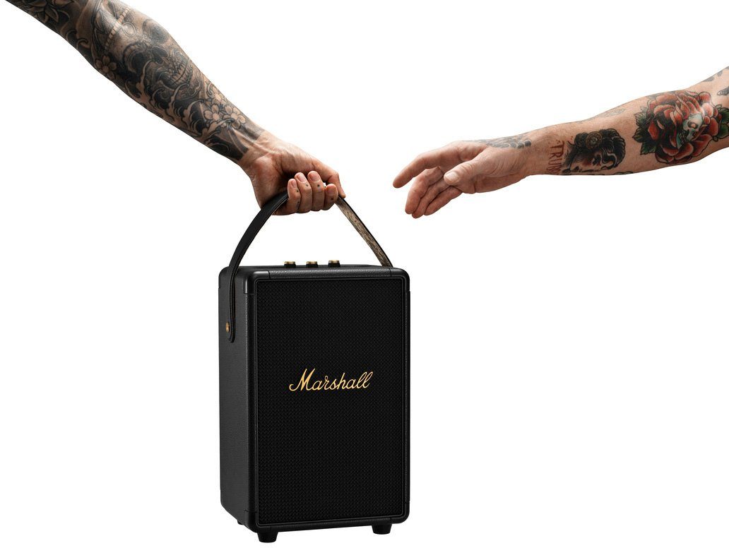 Marshall Tufton Portable Bluetooth-Speaker Stereo (Bluetooth, 15 W, Black and Brass)