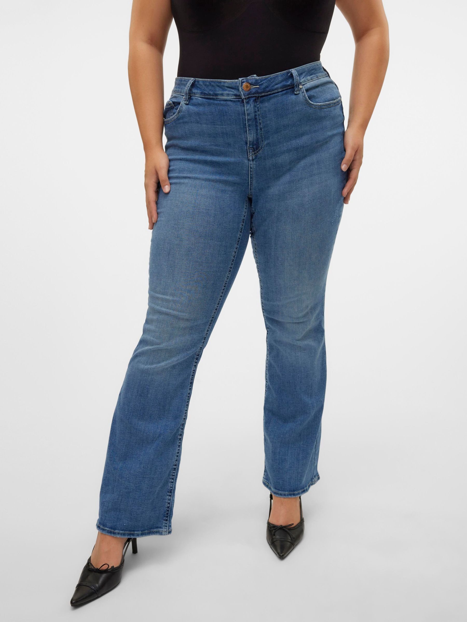 Vero Moda Curve Bootcut-Jeans VMCFLASH MR FLARED JEANS LI347 GA CUR günstig online kaufen