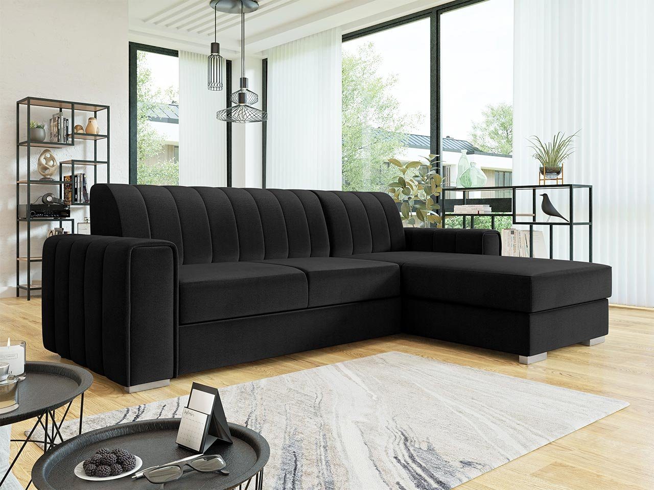 MIRJAN24 Ecksofa Kenzo, mit Bettkasten und Schlaffunktion, Polsterecke, L-Form Couch