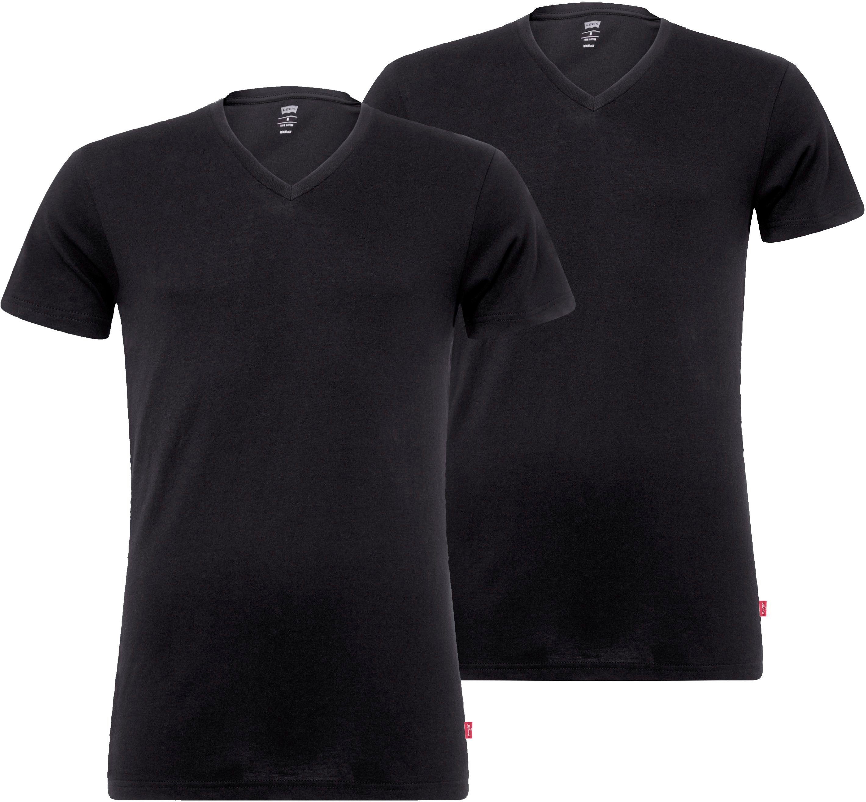 Levi's® T-Shirt (2er-Pack) V-Ausschnitt, Kurzarm, Cotton-Mix, elastisch günstig online kaufen