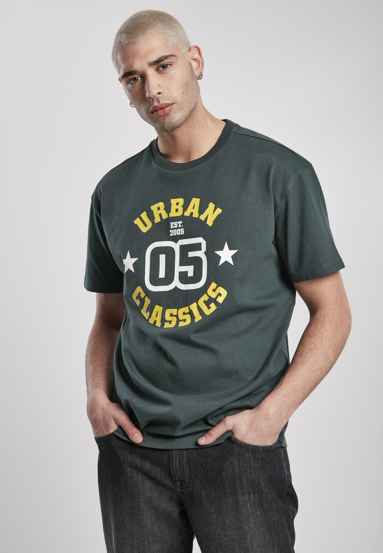 URBAN CLASSICS Tee (1-tlg) Männer College T-Shirt Print