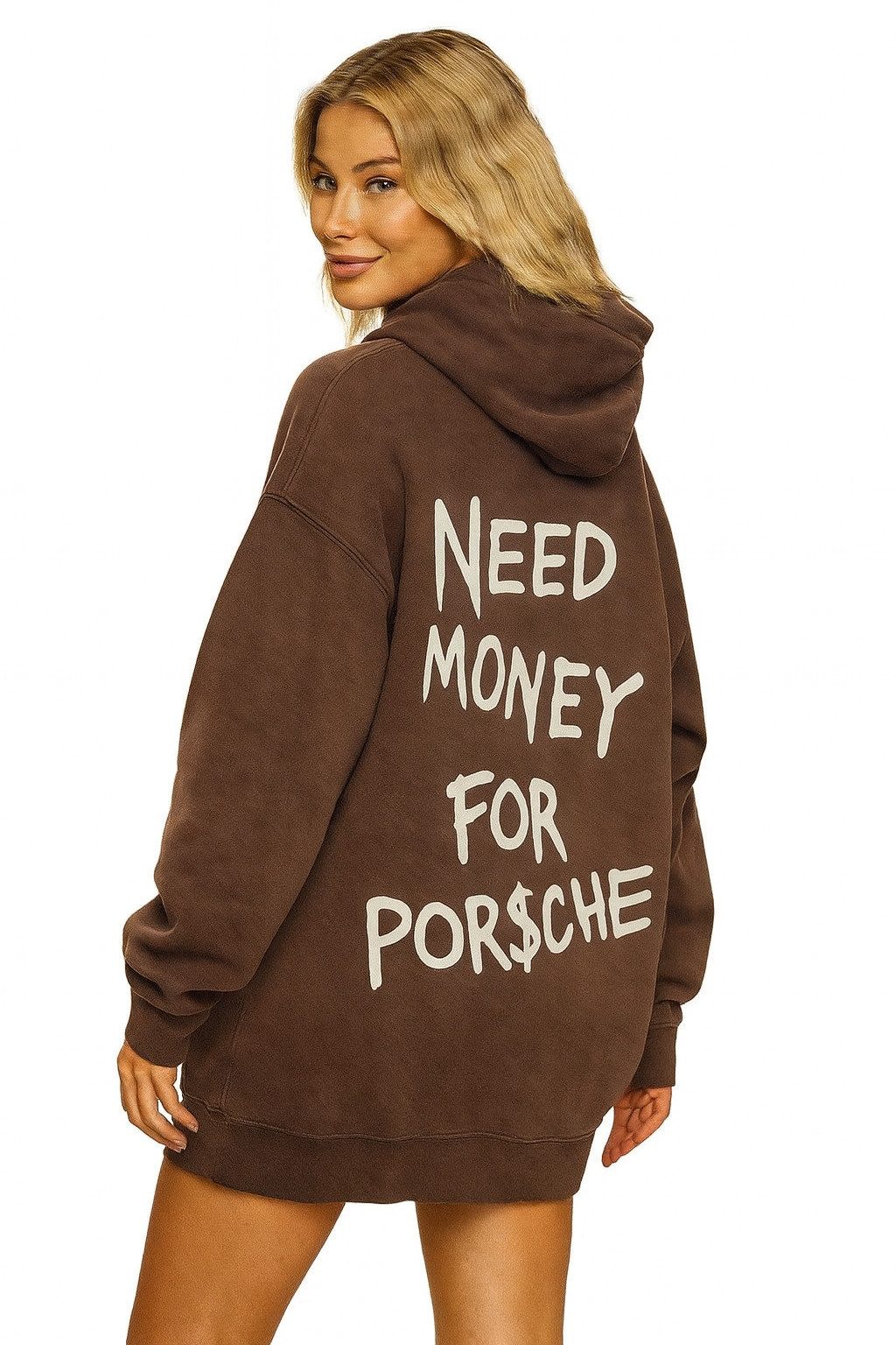 Worldclassca Hoodie Worldclassca Oversized NEED MONEY Hoodie Kapuzenpullover Sweatshirt