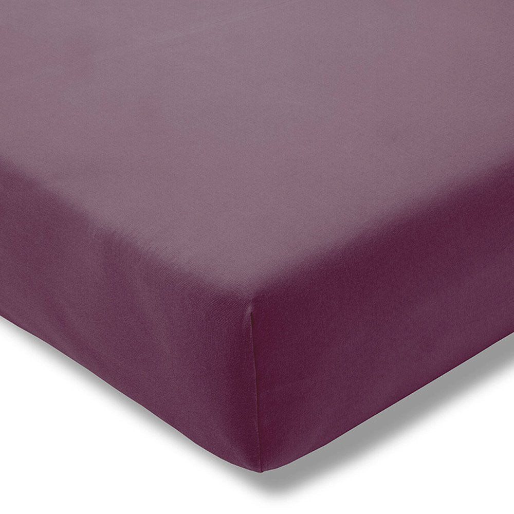 Estella Spannbettlaken Estella Fein-Jersey Spannbettlaken 120/200 aubergine