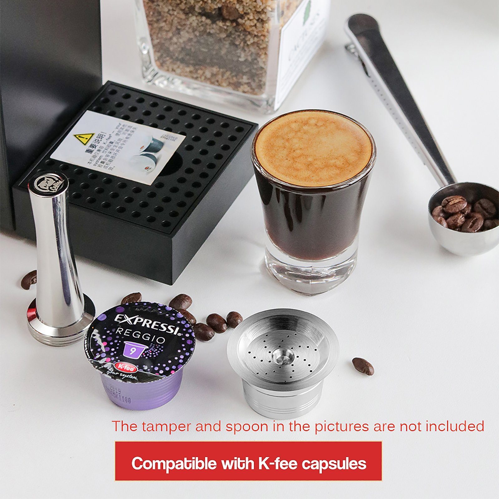nachfüllbar Kfee-Maschinen, für nachfüllbare Stahl, Rostfreier BlingBin Edelstahl-Kaffeekapseln, Wiederbefüllbare Kaffeepads