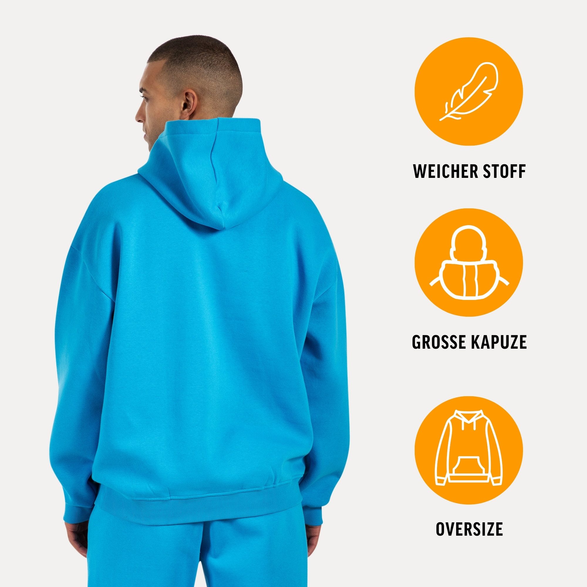 Smilodox Hoodie Lorik, Oversize Kapuzenpullover mit großem Frontprint auf d günstig online kaufen
