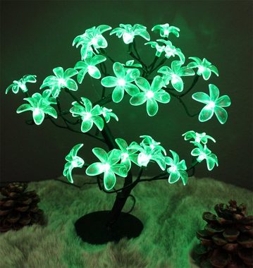 Arnusa LED Baum Leuchtbaum RGB Farbwechsel mit Blüten 45 cm, Farbwechsel, LED fest integriert, Farbwechsler, Dekolampe Tischleuchte mit 3 Meter Zuleitung