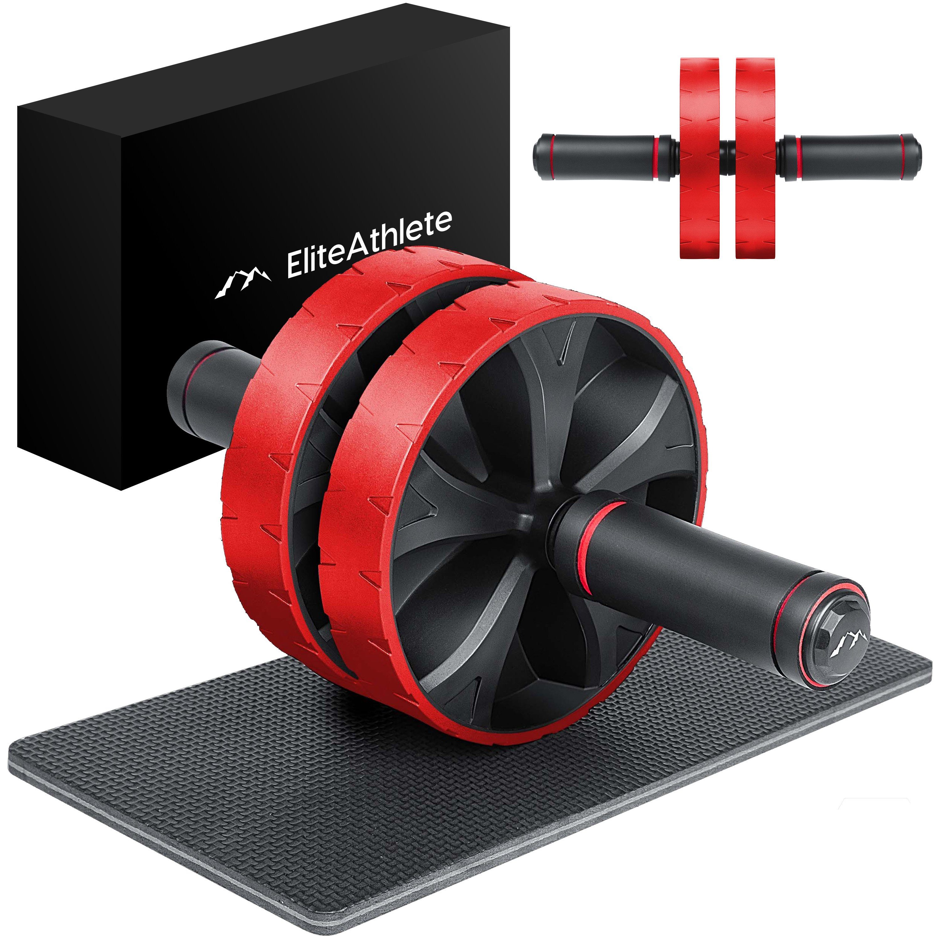 EliteAthlete Bauchtrainer EliteAthlete® Bauchroller Bauchmuskeltrainer - AB Roller - Bauchtrainer für Zuhause - Bauch Weg - Abdominal Trainer - AB Wheel inkl. gepolsterter Kniematte