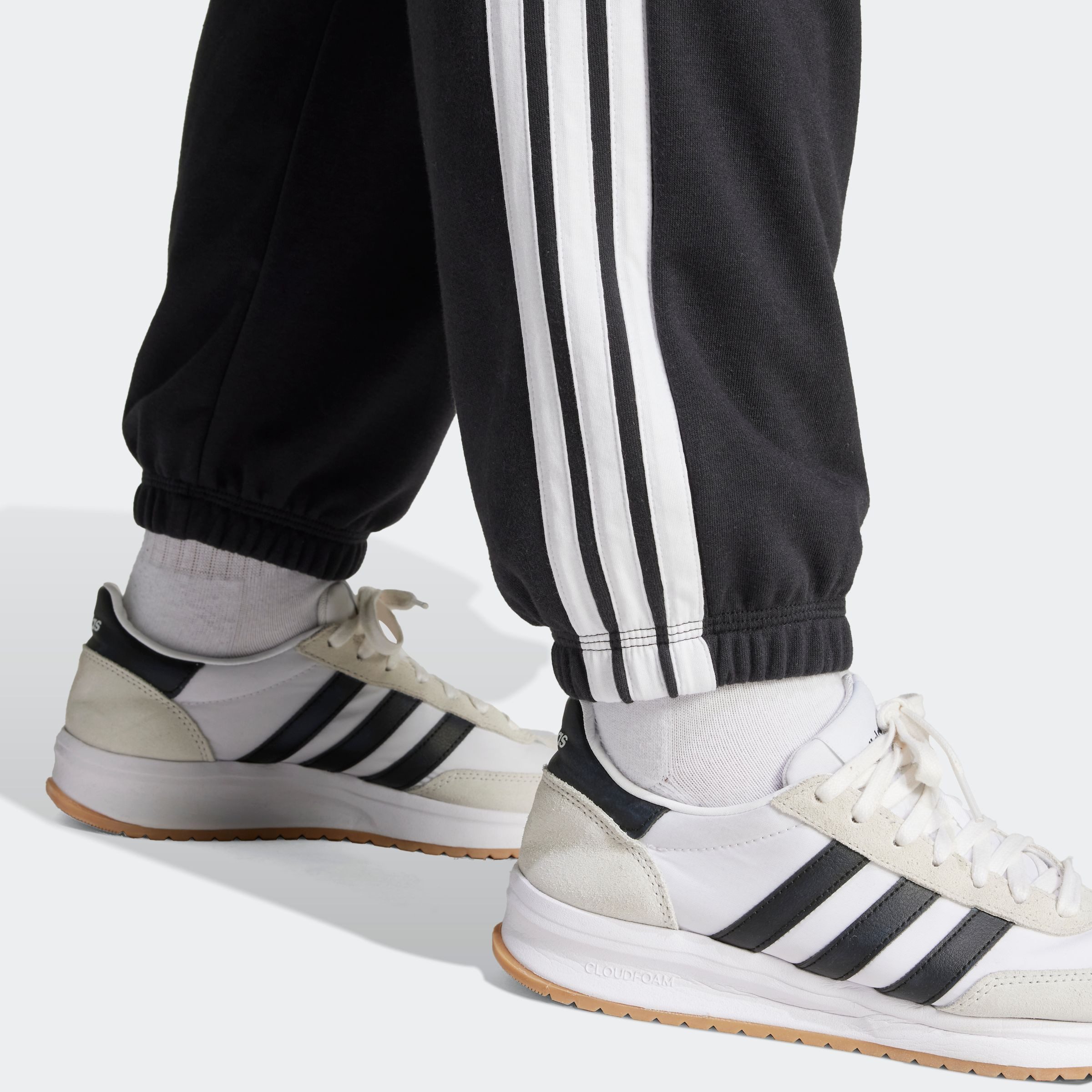 adidas Sportswear Sporthose ESSENTIALS 3-STREIFEN FRENCH TERRY CUFFED