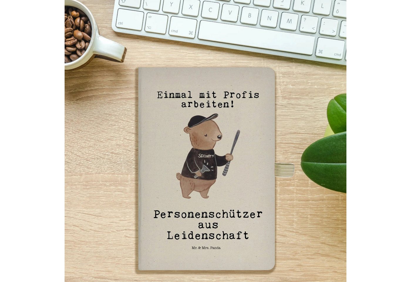 Thumbnail - Mr. & Mrs. Panda Notizbuch Personenschützer Leidenschaft - Transparent - Geschenk, Abschied, A5 Mr. & Mrs. Panda, Umwelt...